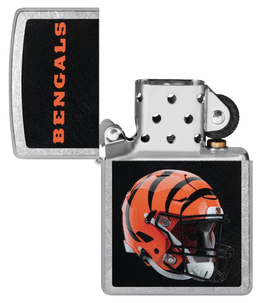 Zippo Nfl Cincinnati Bengals Helmet Street Chrome Pocket Lighter