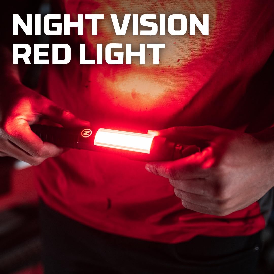 Nebo Big Larry Work Light, 600 Lumen Flashlight With Cob Work Light, Pocket Clip Magnetic Base For Hands-Free Lighting, Portable