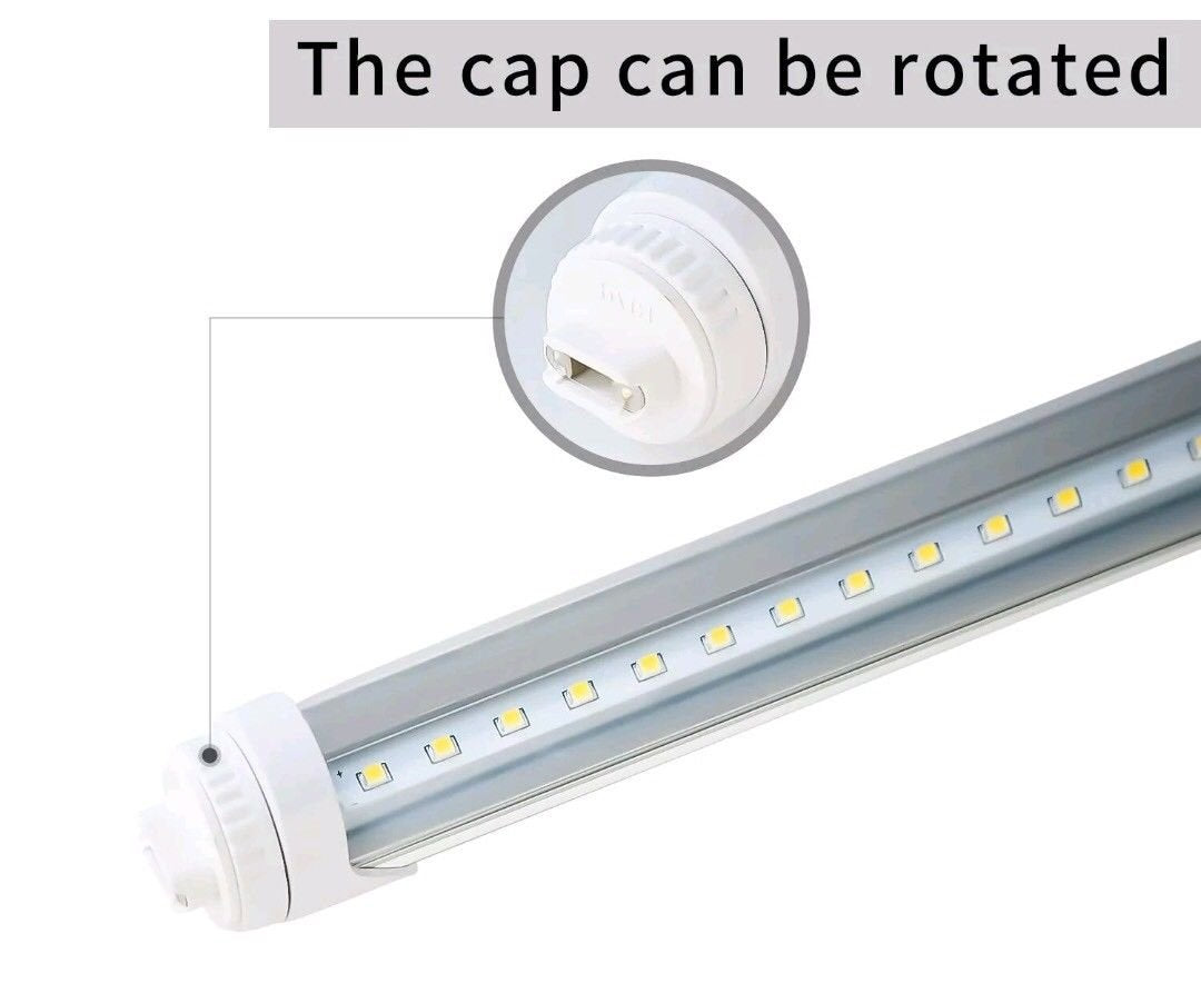 Greensun 10 Pcs 6Ft Led Tube Light 30W, 5500K Daylight, Clear Cover For Home & Commercial