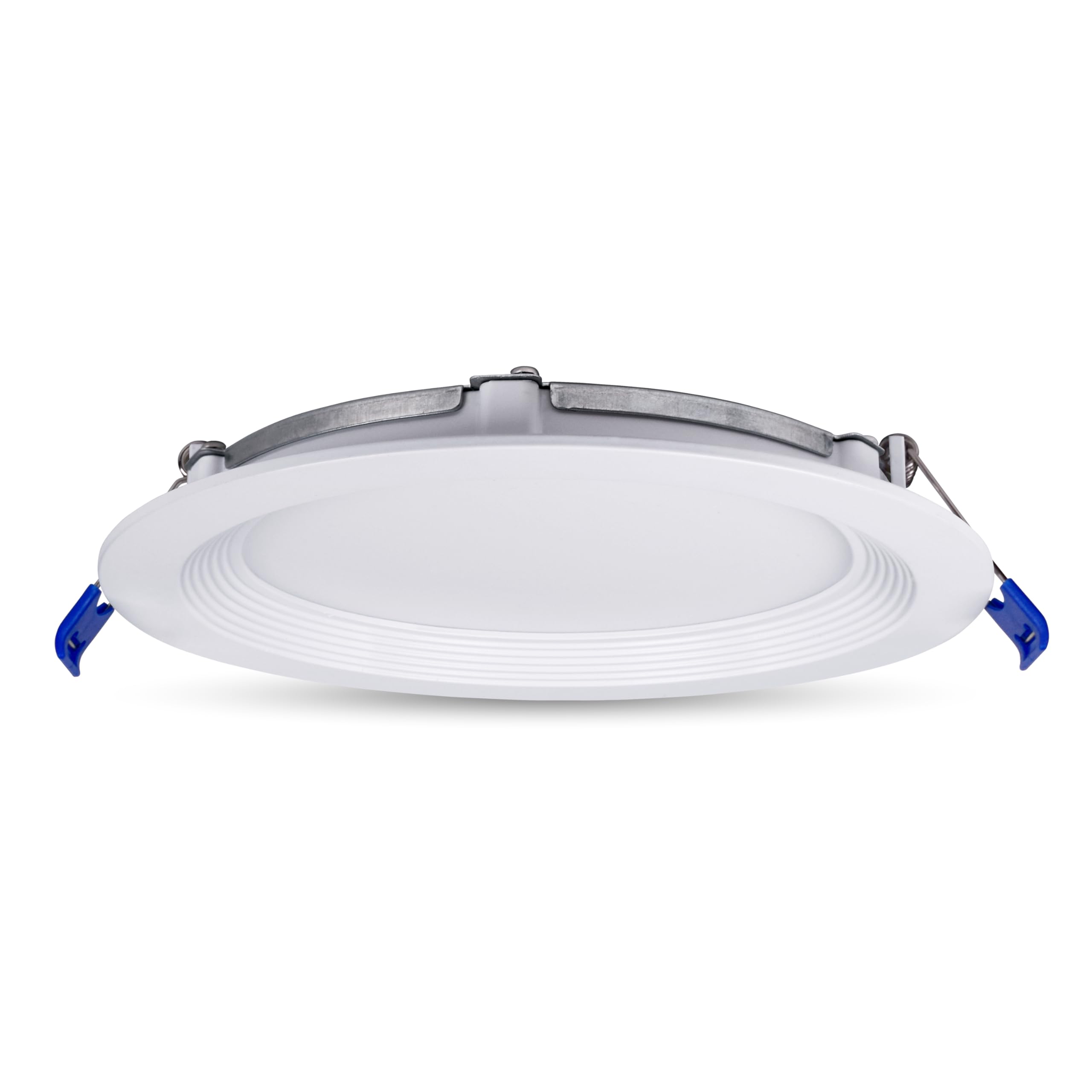 Leviton 6 in. Round Baffle Slim Downlight, 1100 Lumens, 5 CCT Color Selectable 2700K-5000K, Dimmable, DBR60-S1W, White