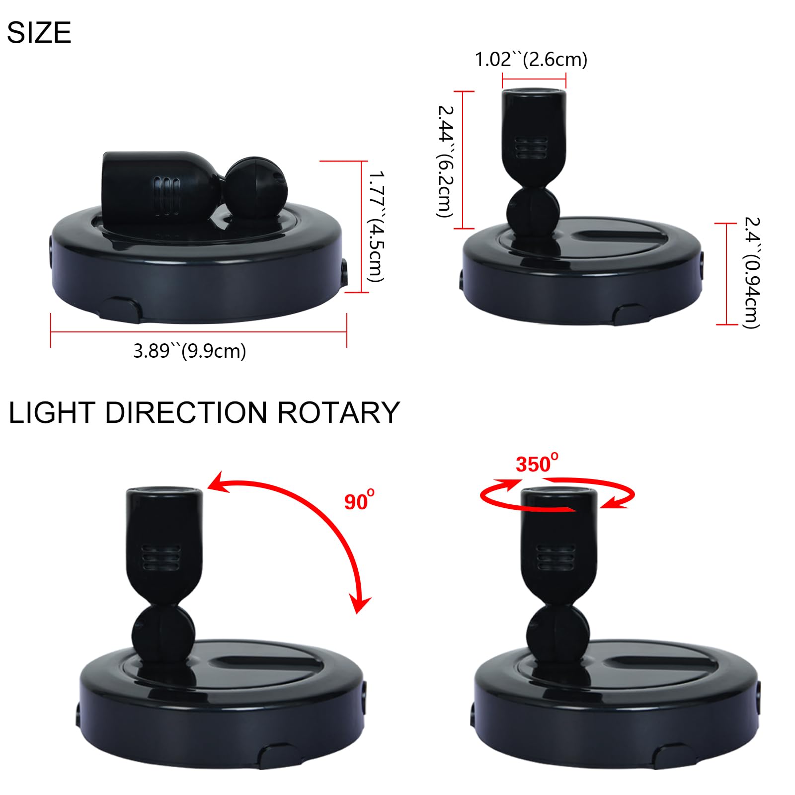 Hamvidne Rechargeable Led Spotlight  3 Lighting Modes Indoor Spotlights  Battery Powered Spot Lights With Remote  Up Light For Plants  Timer Dimmable Picture Light For Wall Artwork-Black
