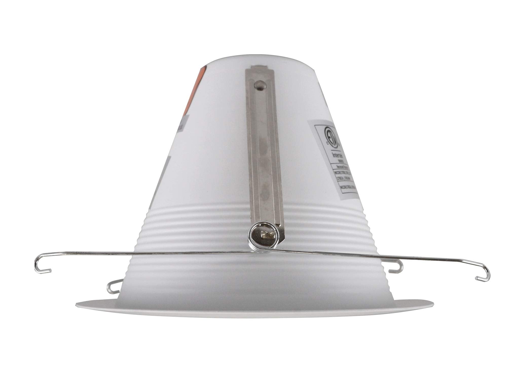 Nicor 6 Inch Airtight Recessed Cone Baffle Trim - White Aluminum, Model 17550A