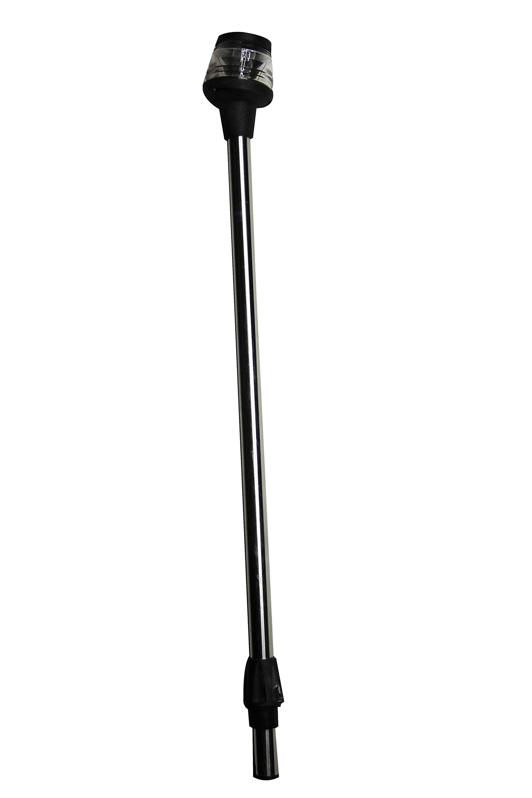 Pactrade Marine 24in All-Round Stern Navigation Anchor Light Pole, 2-Pin Standard, Black/Silver, Model 4333806537