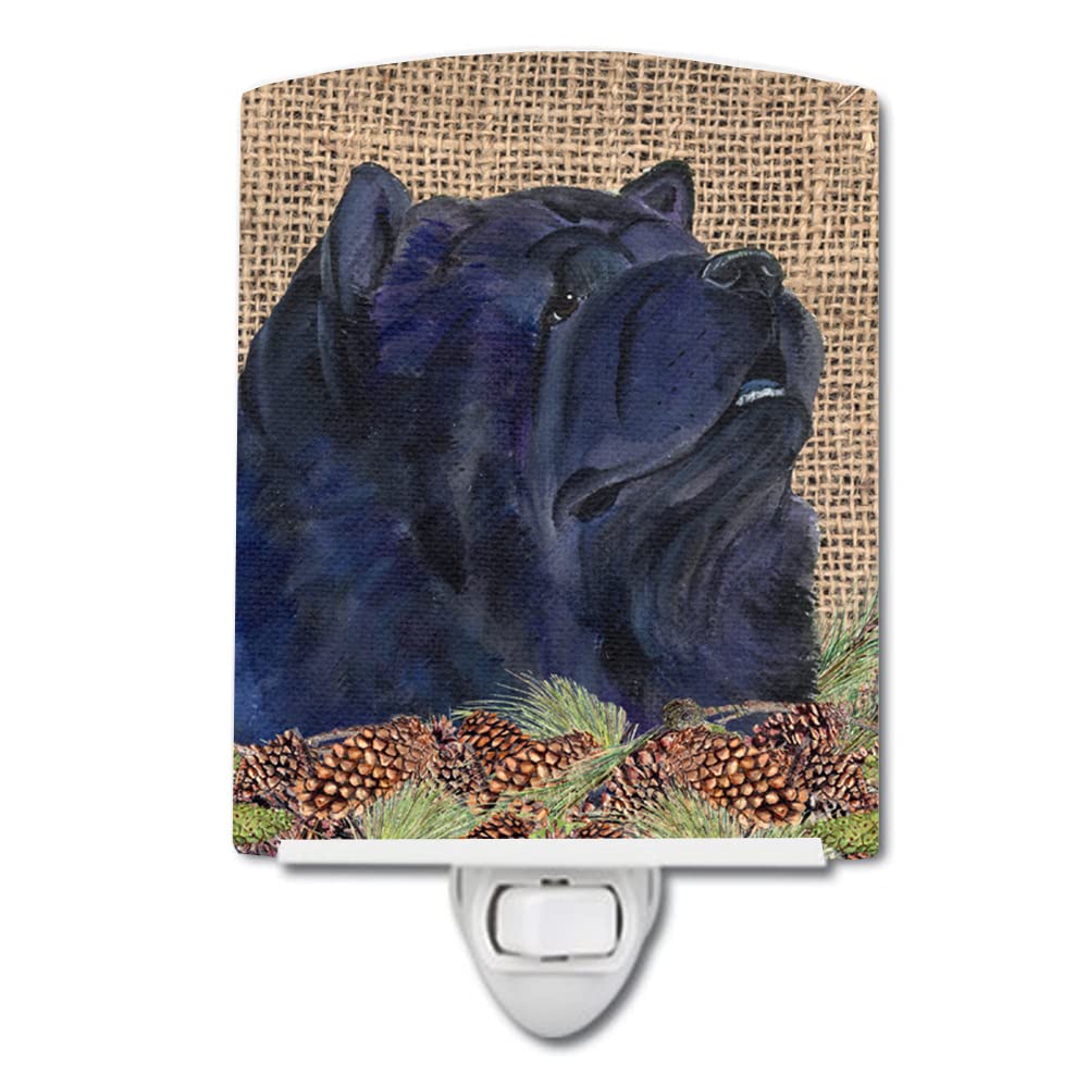 Carolines Treasures Ceramic Night Light Chow Chow Design, UL-Certified, 6x4x3 inches, Multicolor, Model SS4090CNL