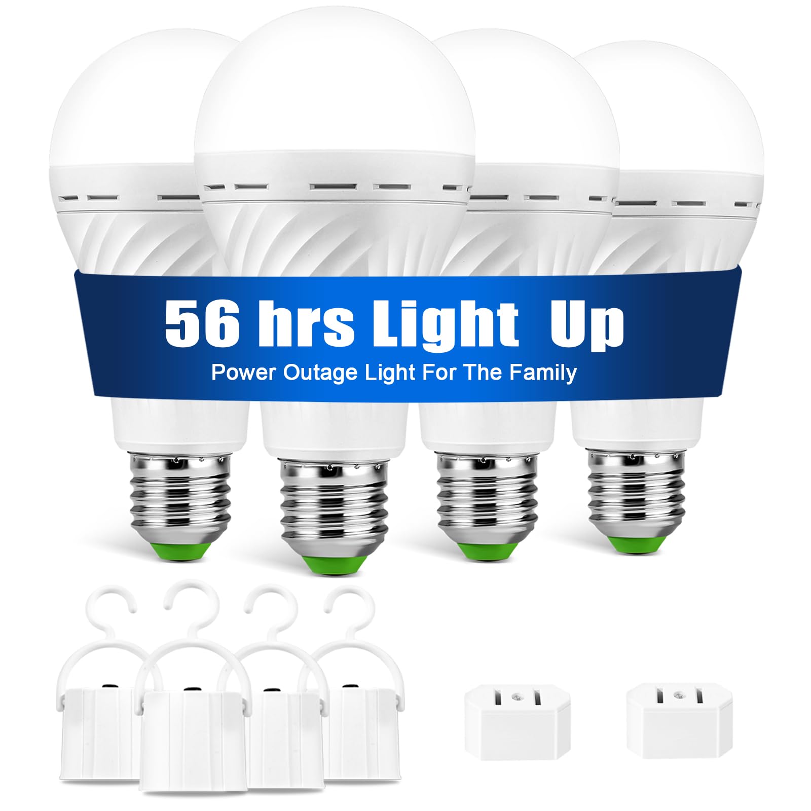 Tfoi Rechargeable Emergency Led Light Bulbs, Light Up To 56 Hrs, Battery Operated Light Bulb, Self-Charging Light Bulb 1500Mah B