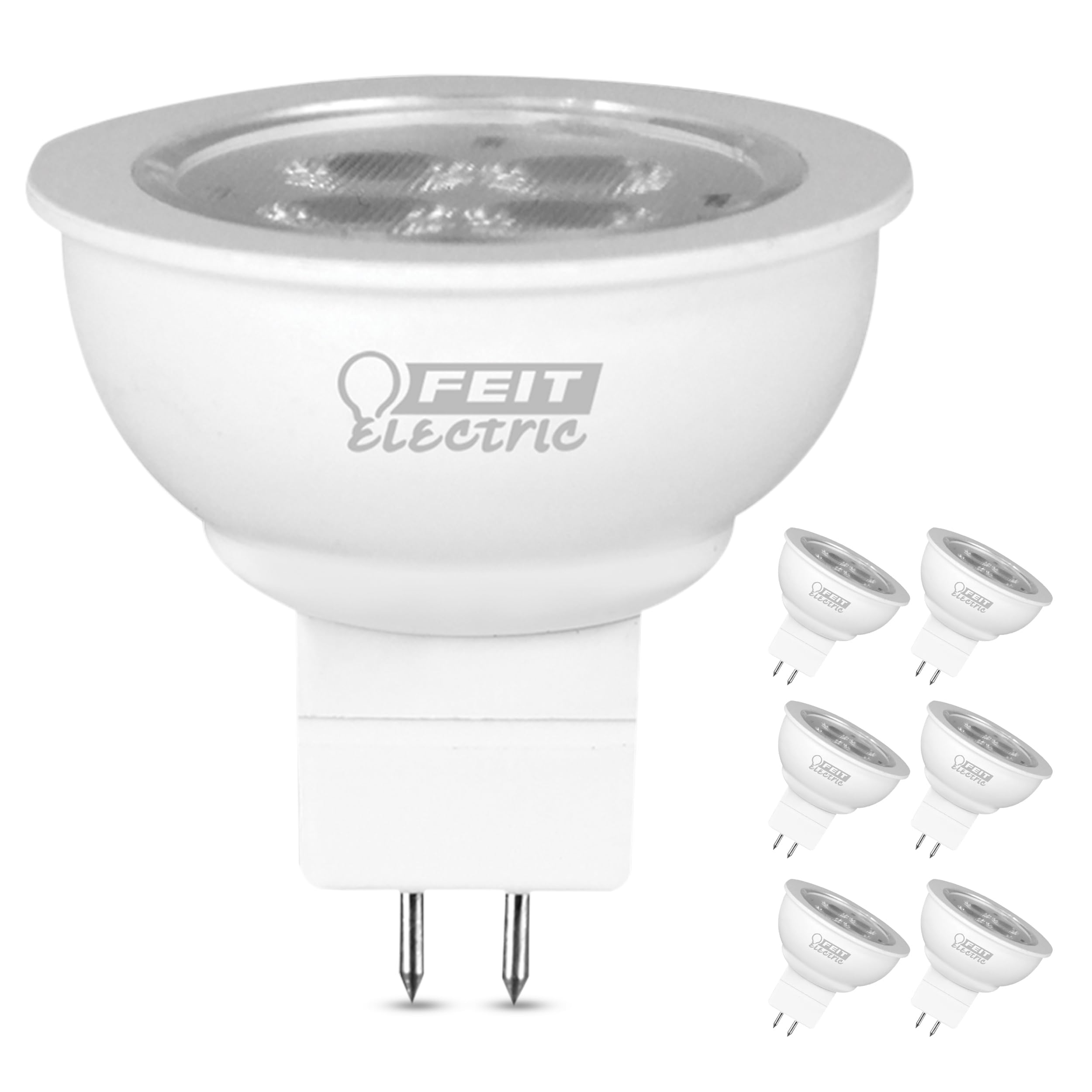 Feit Electric Led Mr16 Halogen Bulb, 35W Equivalent, Gu5.3 Bi-Pin Base, Non-Dimmable, 340 Lumens, 3000K Warm White, Track Light 