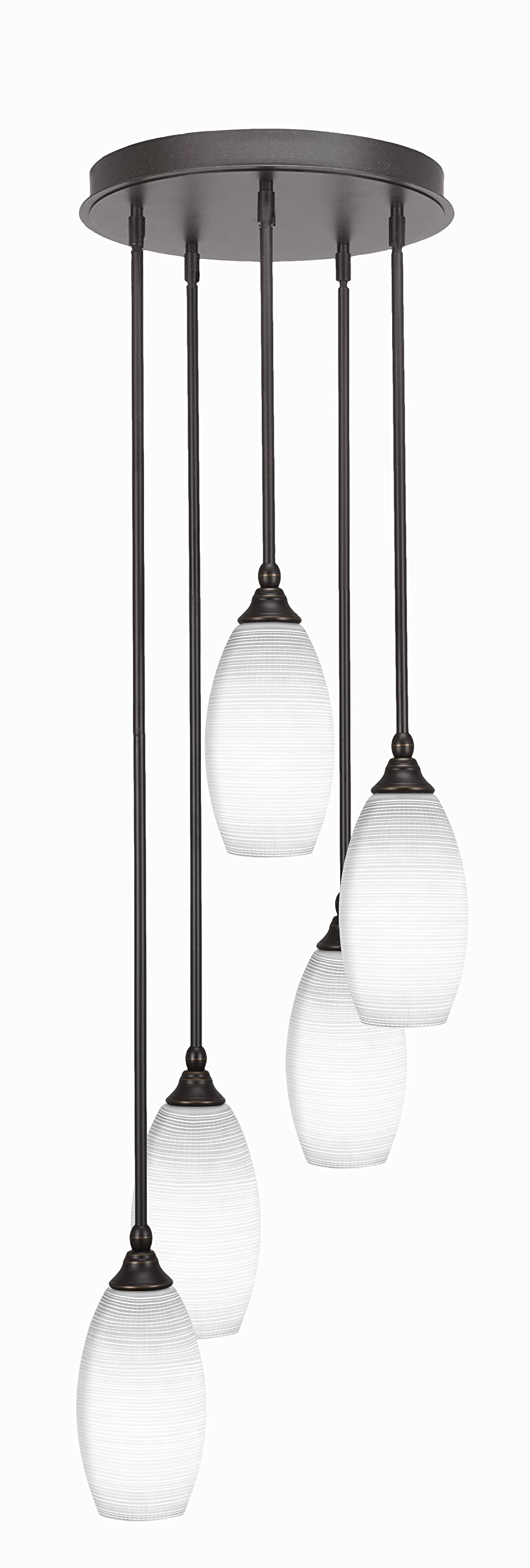 Empire 5 Light Cluster Pendalier in Dark Granite Finish (2145-DG-4041)