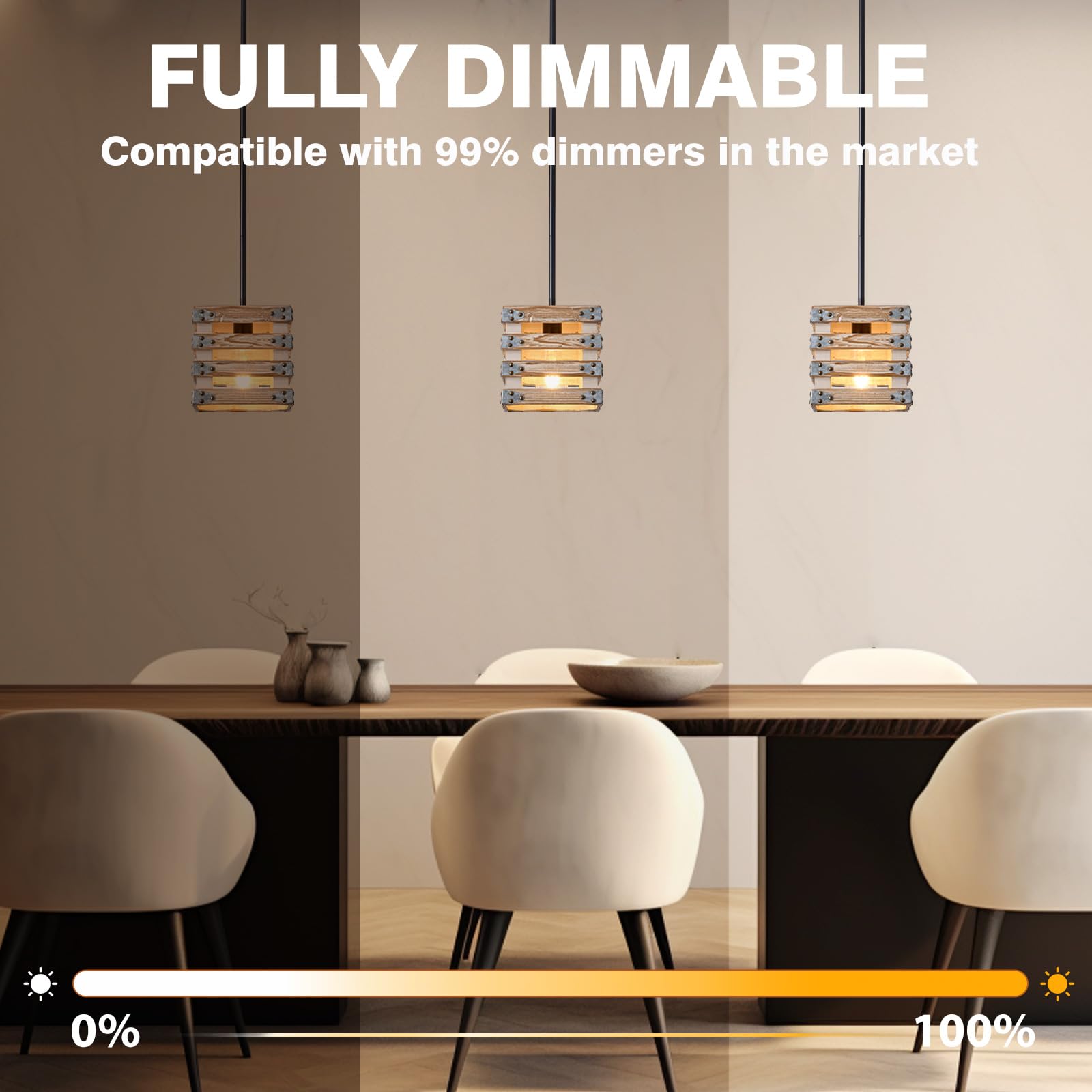 IINVGOOD Edison Light Bulbs, Dimmable Vintage LED, 60W Equivalent, 8W, 800LM, ST58, Clear Glass, 5000K Daylight White,