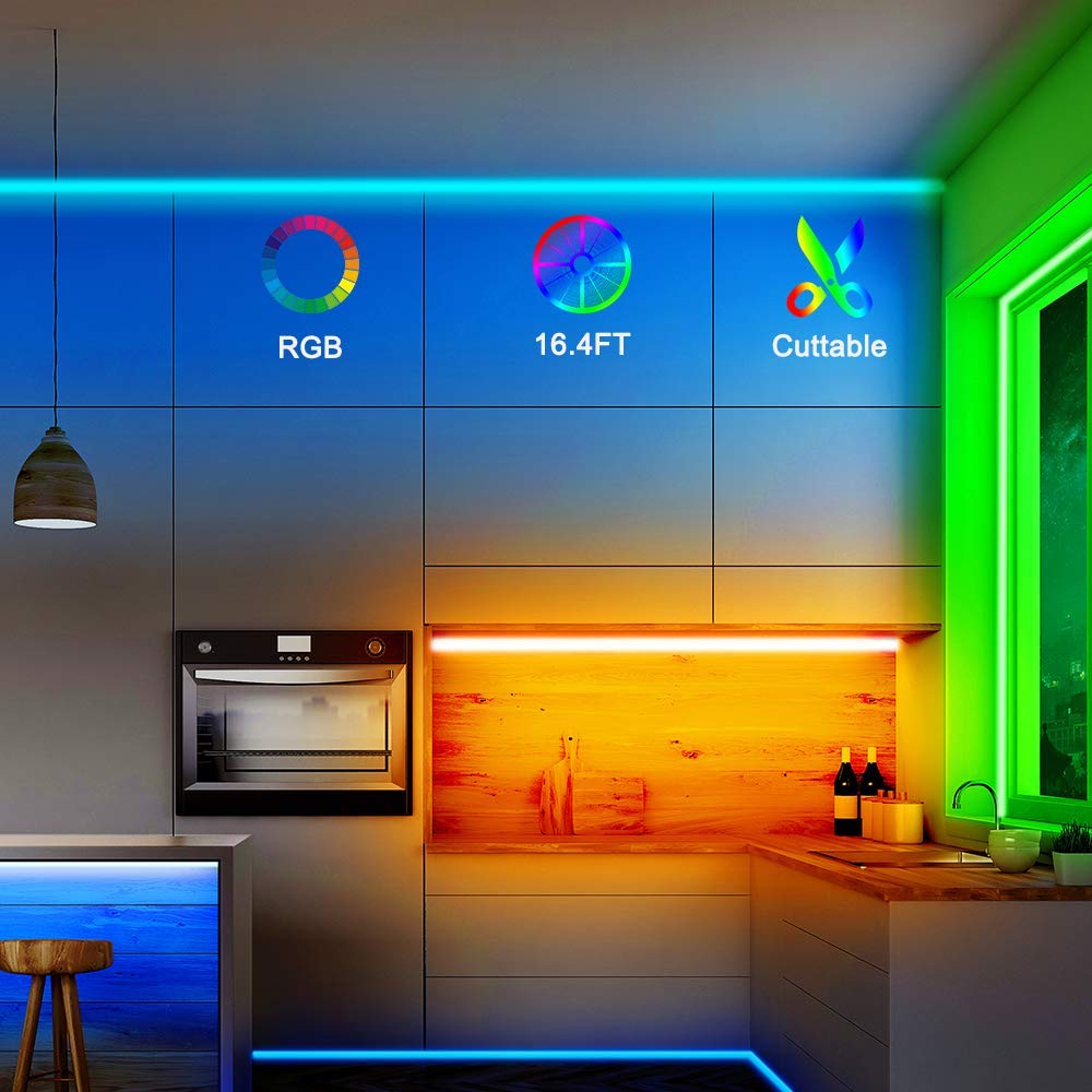 FUMAFI 44 Key RGB LED Strip Light Remote Controller, Wireless Dimmer, IR Remote Control, Model MHH077, 2 Pack