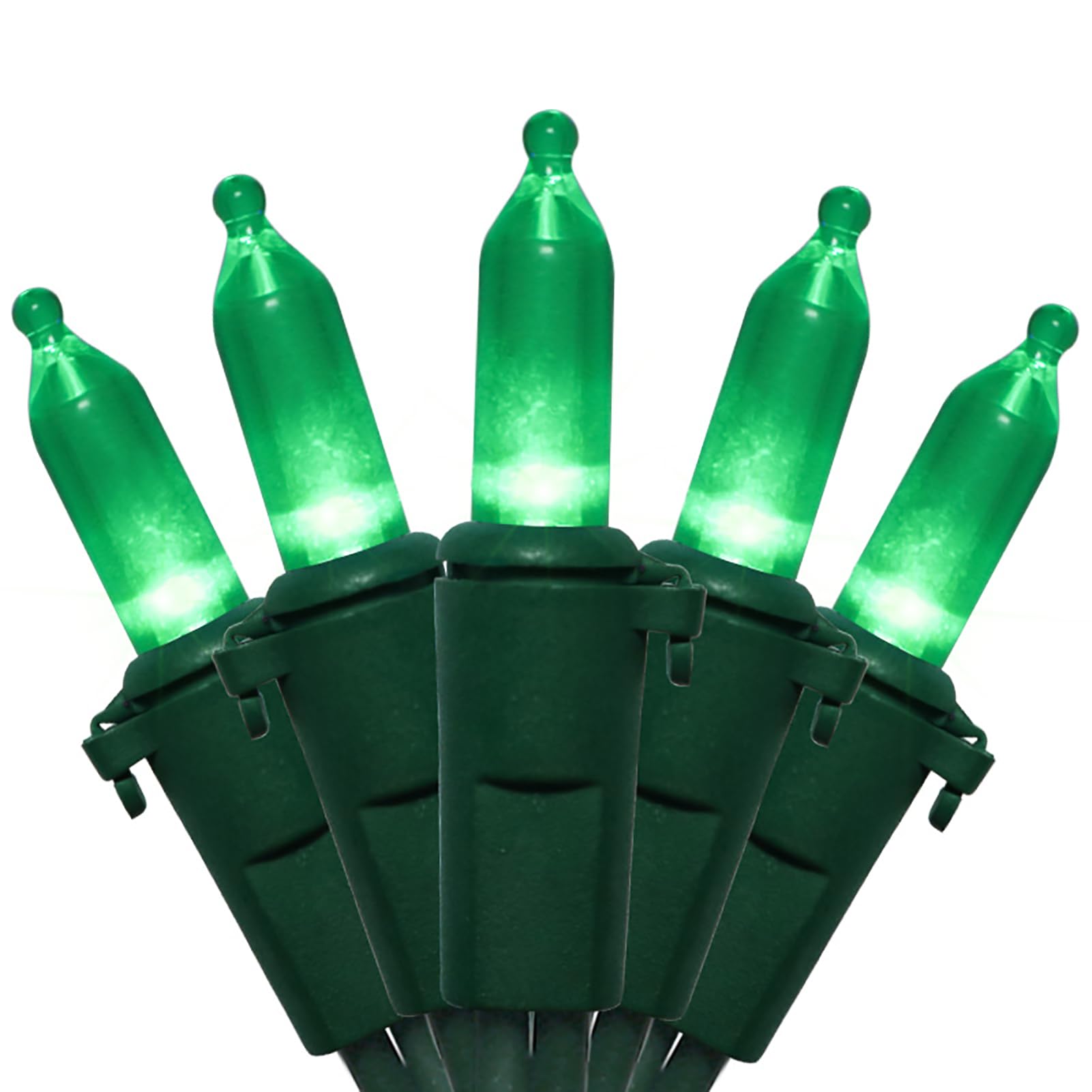 Green LED Christmas Lights - 35 Count Green Christmas String Lights for Small Tree  Crafts  Indoor and Outdoor St. Patricks Day Decorations  11 Feet Same Color Wire  UL Certified  Connectable