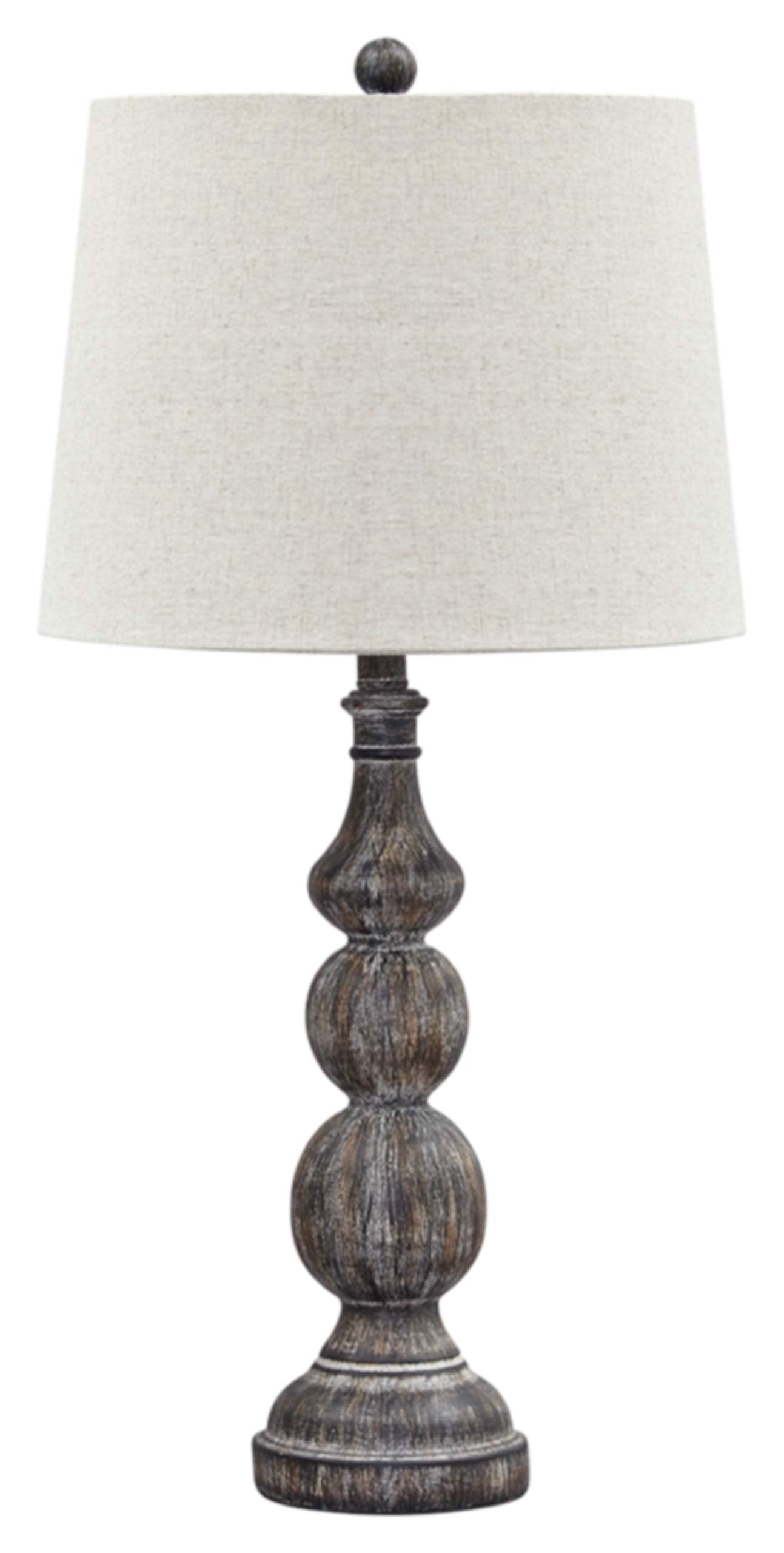 Signature Design by Ashley Table Lamp 2 Count, Rustic Farmhouse, Gray, 14inW x 14inD x 29.25inH, Model L276014