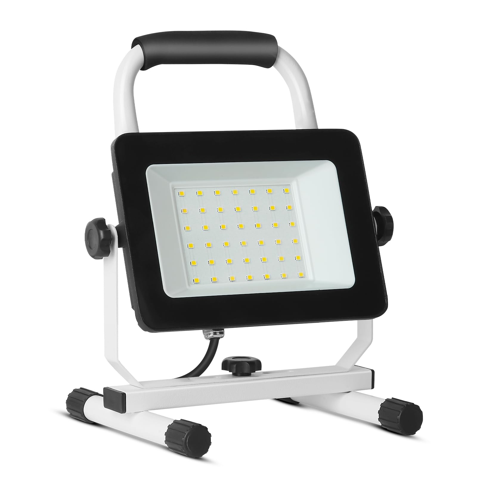 UFOND 4000 Lumen LED Work Light with Stand,40W Waterproof Portable Flood Lights, Worklight Brightness Angle Adjustable, with Swi