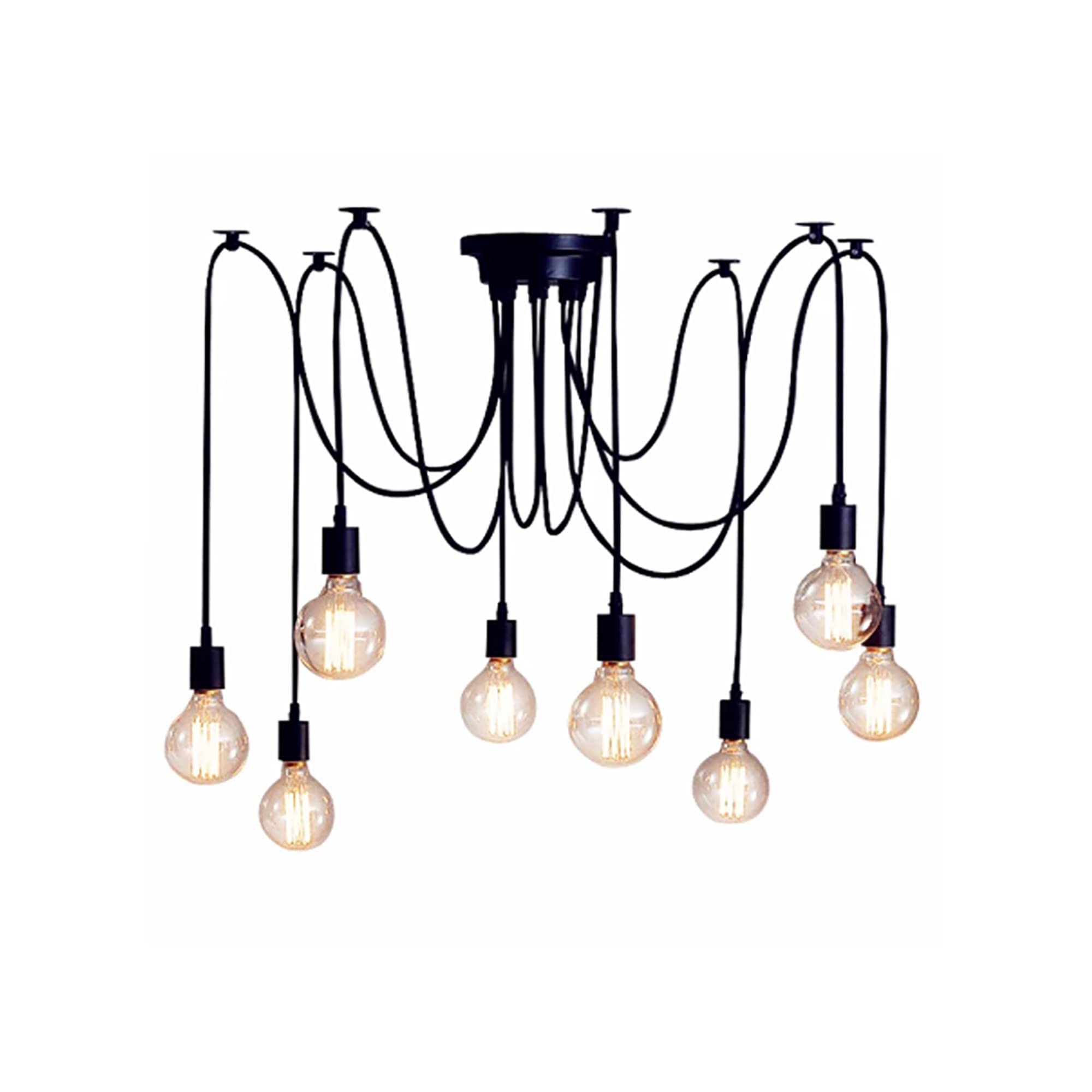 Lonruis Spider Light Chandelier Spider Pendant Light Fixture Edison Chandelier 8 Arms Vintage Industrial Steampunk Hanging Ceiling Multi Diy