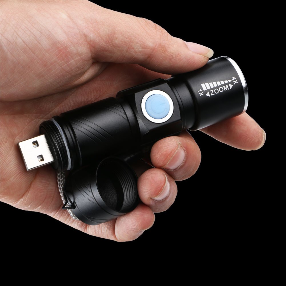 Wreow Mini Usb Rechargeable Flashlight Led Flashlights 3 Light Modes And Zoomable  Ip65 Water-Resistant Super Bright Pocket Torch Light For Camping  Hiking  Emergency  Edc (2 Pack)