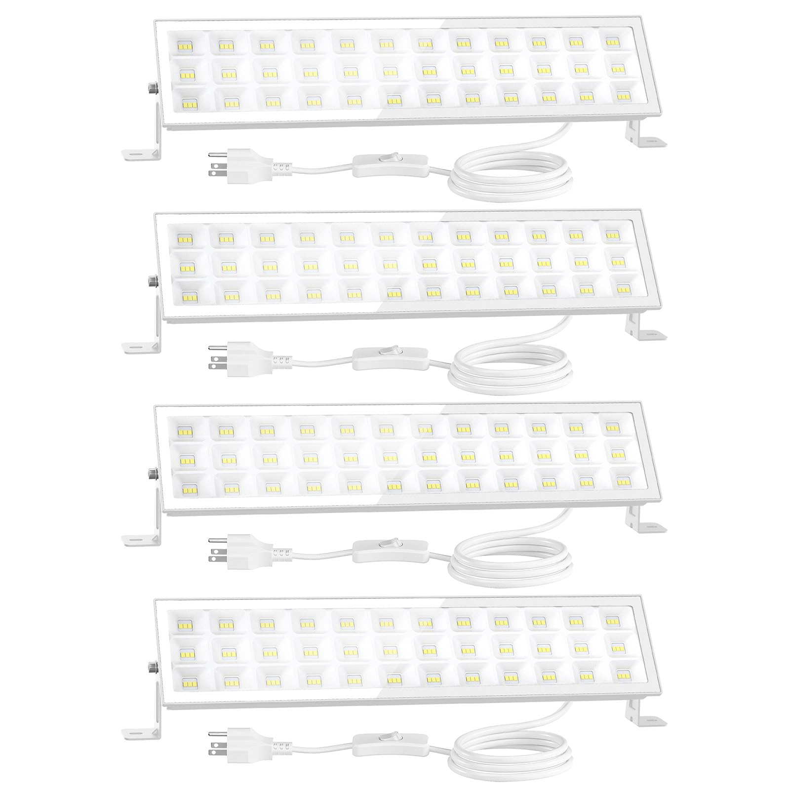 Onforu 100W 4Pack LED Shop Lights 14000lm Shop Lighting for Garage Super Bright 6500K Daylight White Garage Light IP66 Waterproof Lighting for Workshop Warehouses