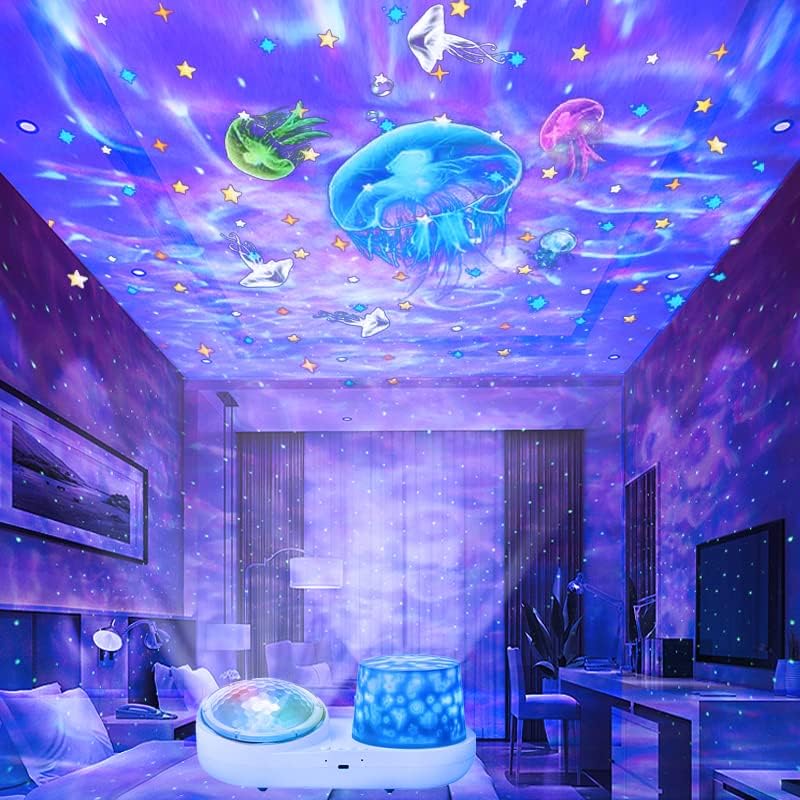 Star Projector Night Light - Double Kids Night Light Projector With Usb Cable, 360 Degree Rotation Led Galaxy Projector Gifts Fo
