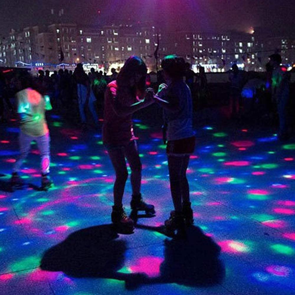 8 Pack Color Rotating Bulb E26, Rgb Color Changing Party Led Bulbs Colored Led Strobe Light Bulb Multi Crystal Stage Lights For