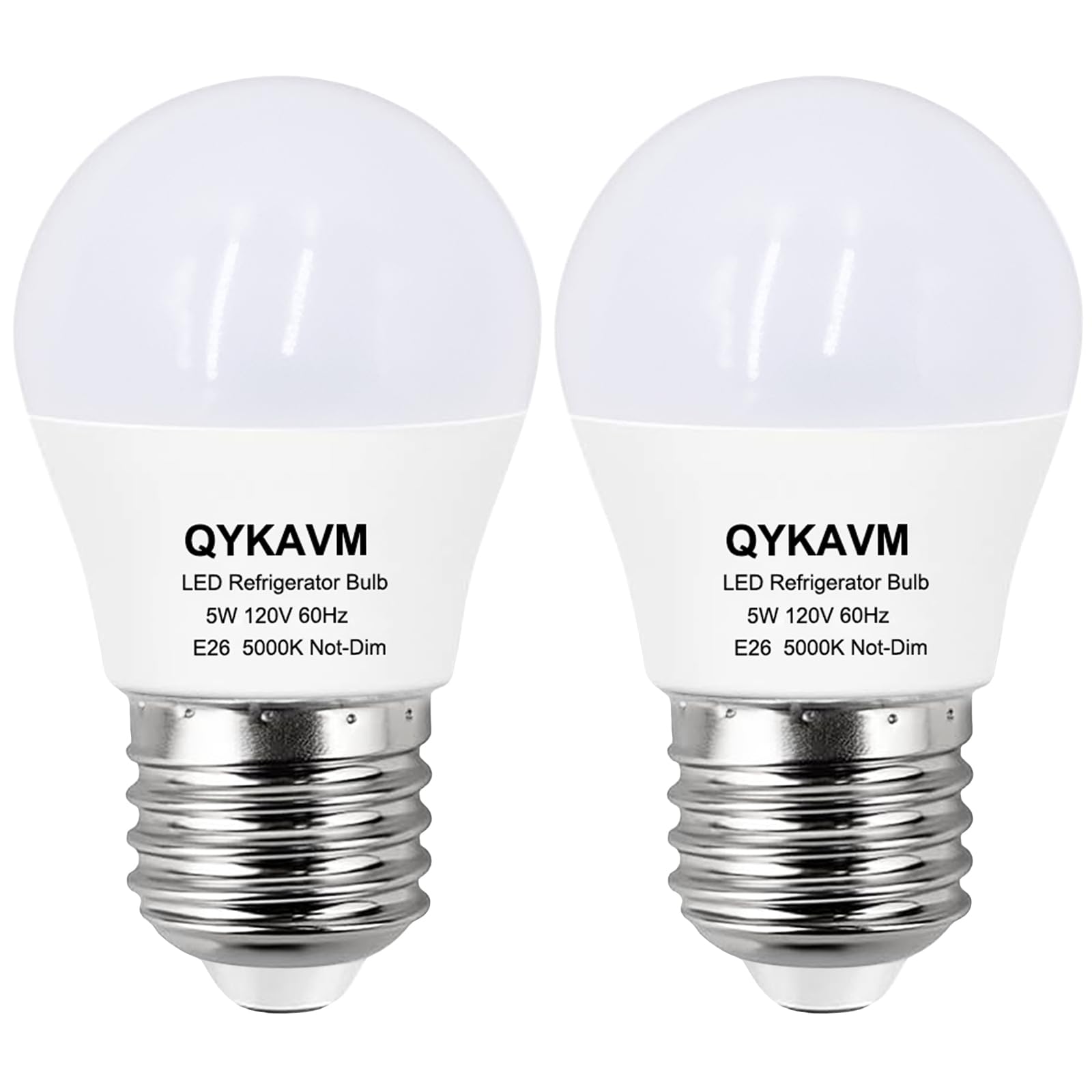 Led Refrigerator Light Bulb 40W Equivalent - A15 E26 Medium Base,120V 5 W 5000K Daylight White, Waterproof & Durable For Freezer