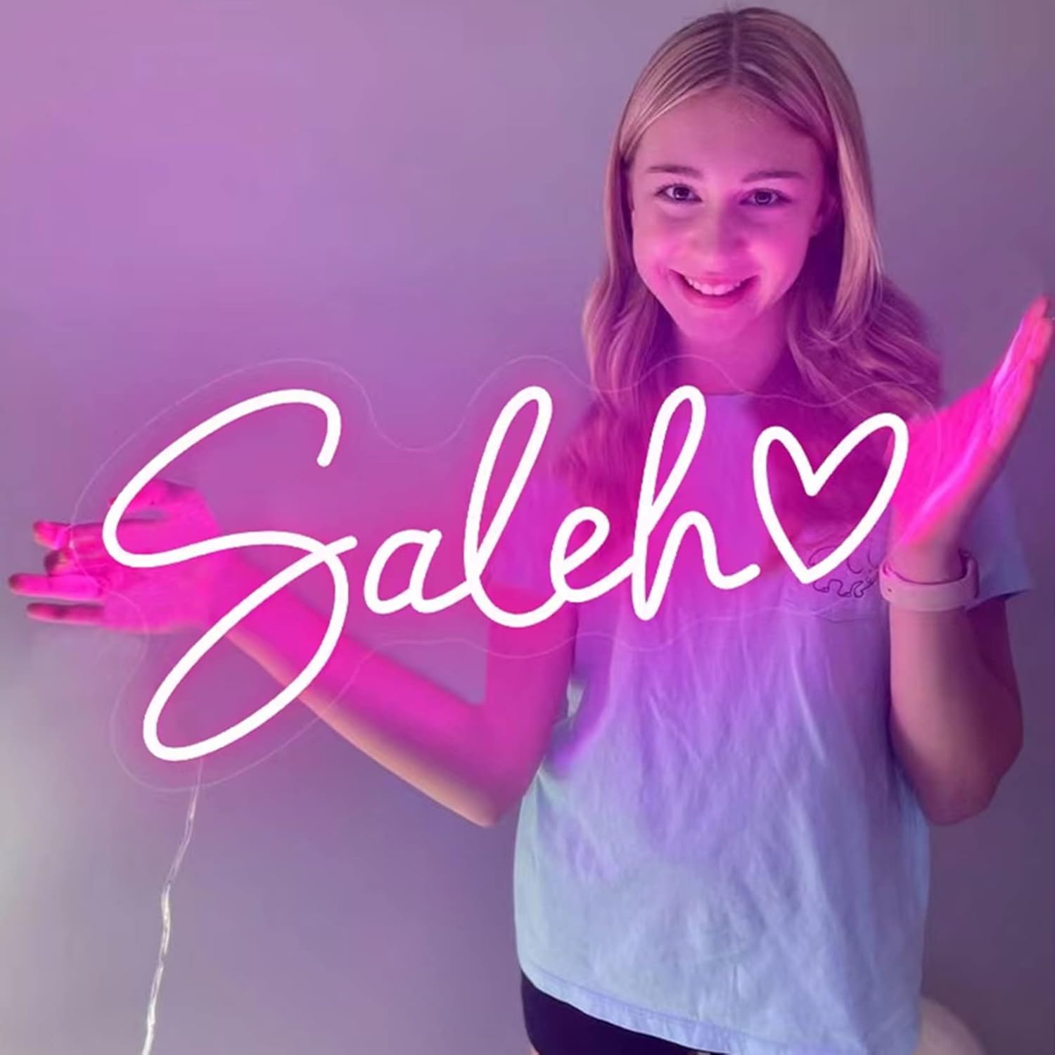 YGEQWK Custom Neon Sign - Customizable LED Light for Weddings, Birthdays, Bars - 30inx7.2in