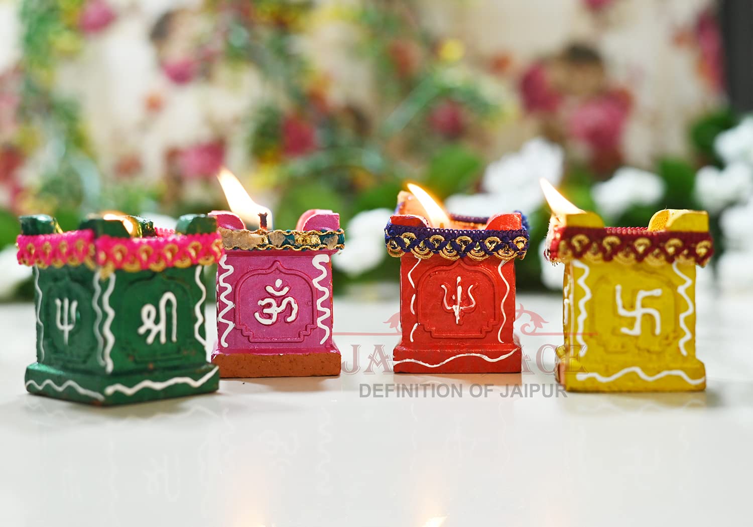 Jaipur Ace Decorative Tulsi Diya| Diwali Diyas | Traditional Handmade Terracotta Clay Diya | Mitti Deepak | Diya for Puja | Diwa