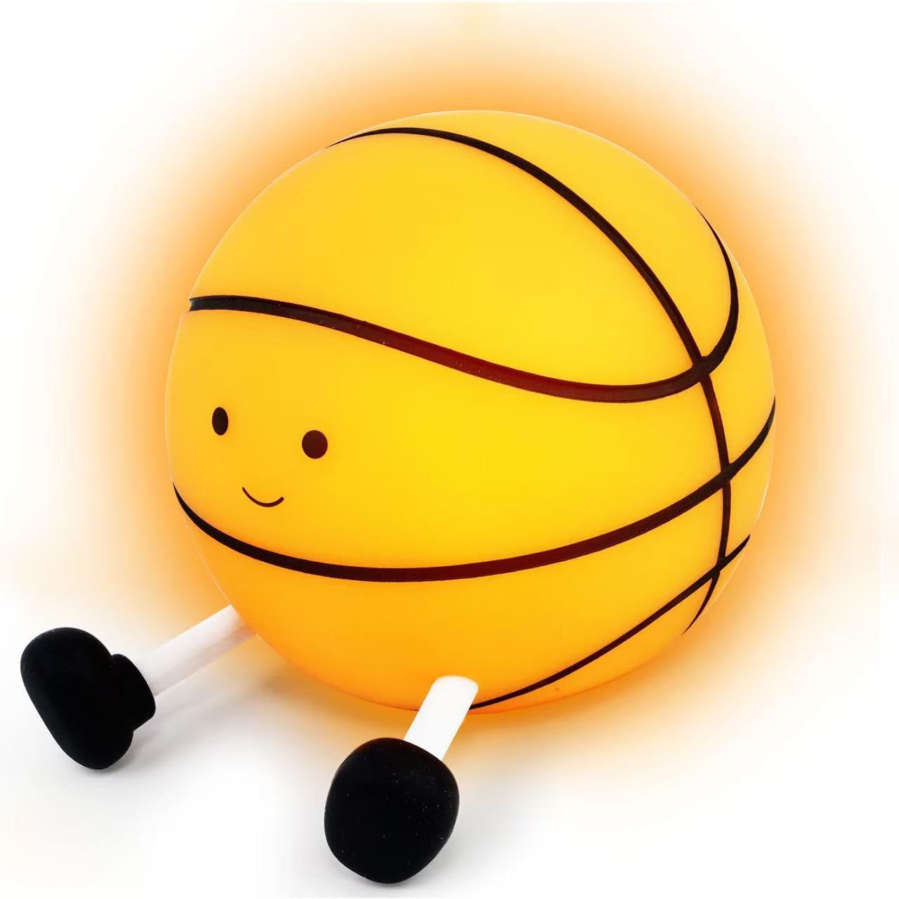 QANYI Sport Fans Basketball Lamp, LED Sports Light Rechargeable for Boys Room Bedroom Decor, Light Up Basketball Decoration Chri