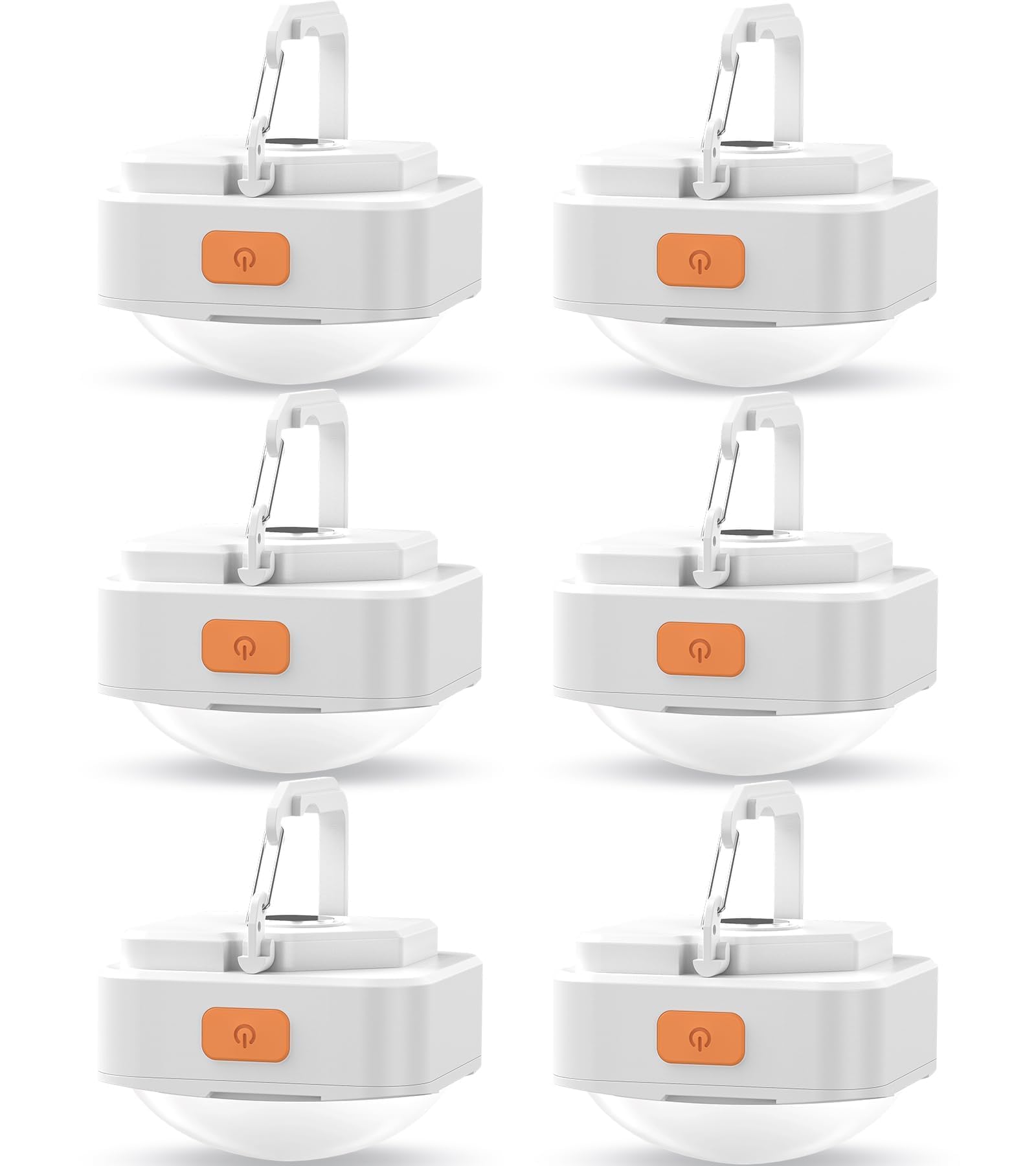 FLY2SKY Rechargeable Camping Lights Portable LED Lantern 4 Pcs White Model HF2503005