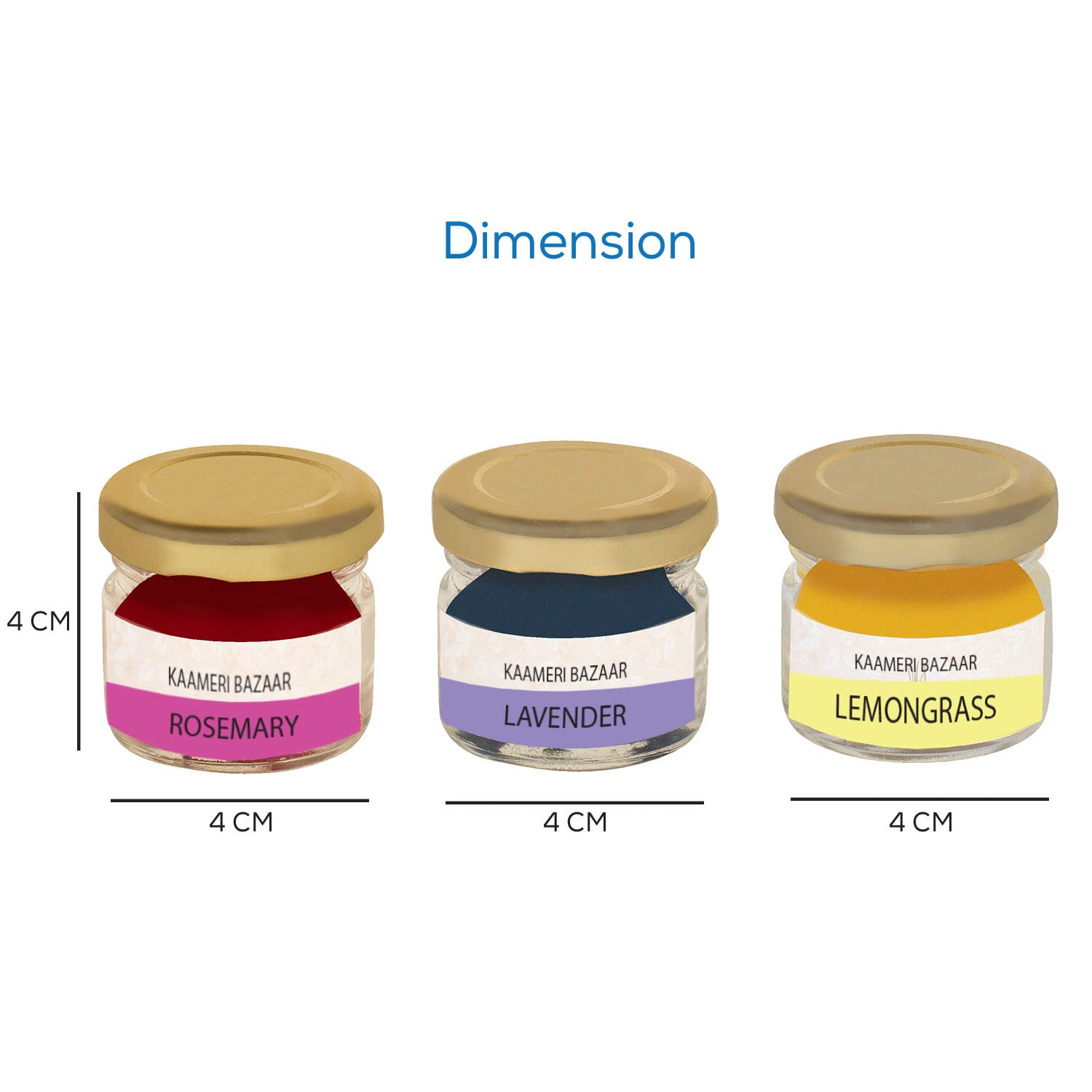 Kaameri Bazaar Scented Candles - Tea Tree, Jasmine, Lemongrass, Rose, Lavender, Rosemary Set of 6 Jar Candle - Gift for Brother