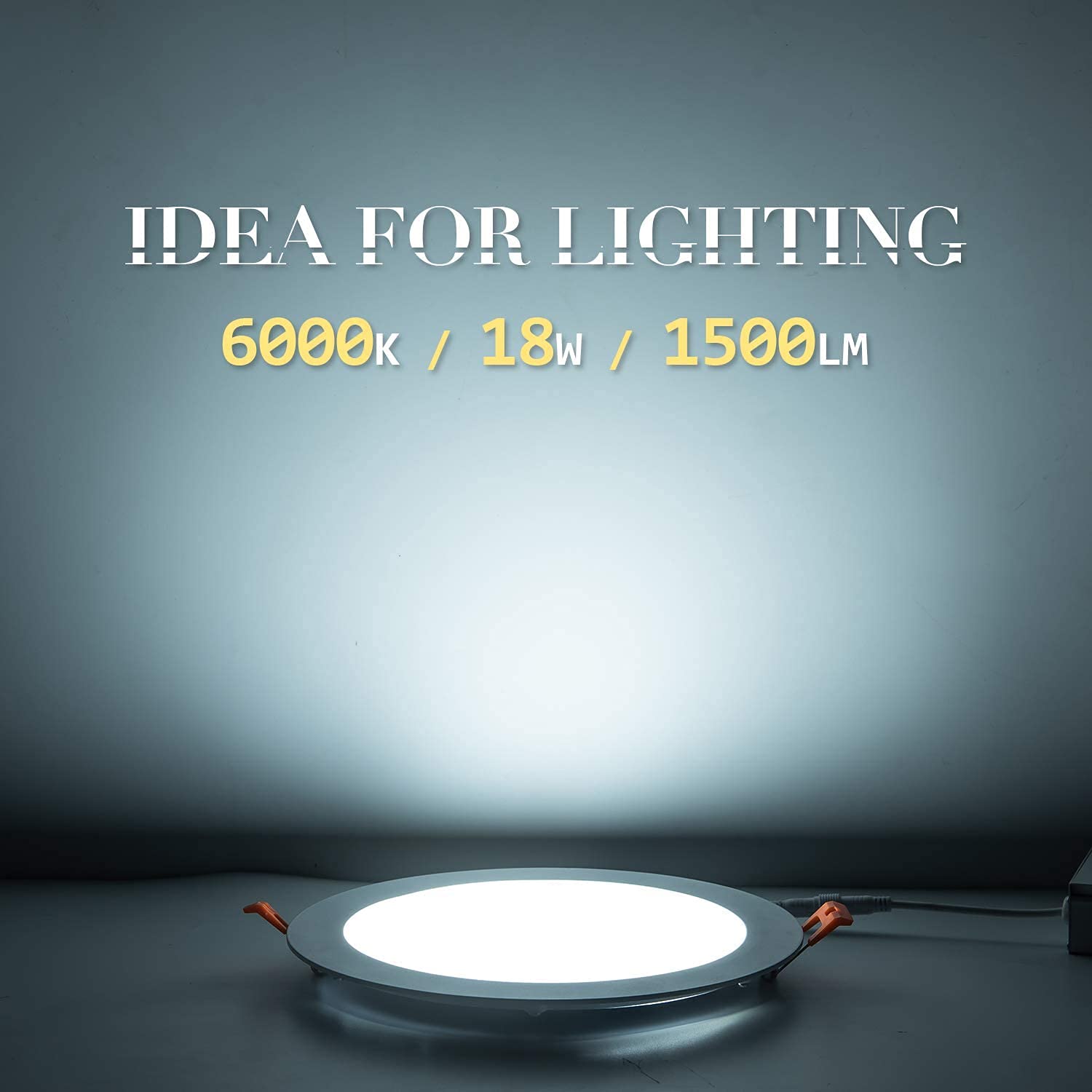 JARLSTAR 8 Inch LED Recessed Light, 12 Pack, Ultra Thin, 6000K Daylight, Aluminum, JSTPRWN-18-6-12, Non-D
