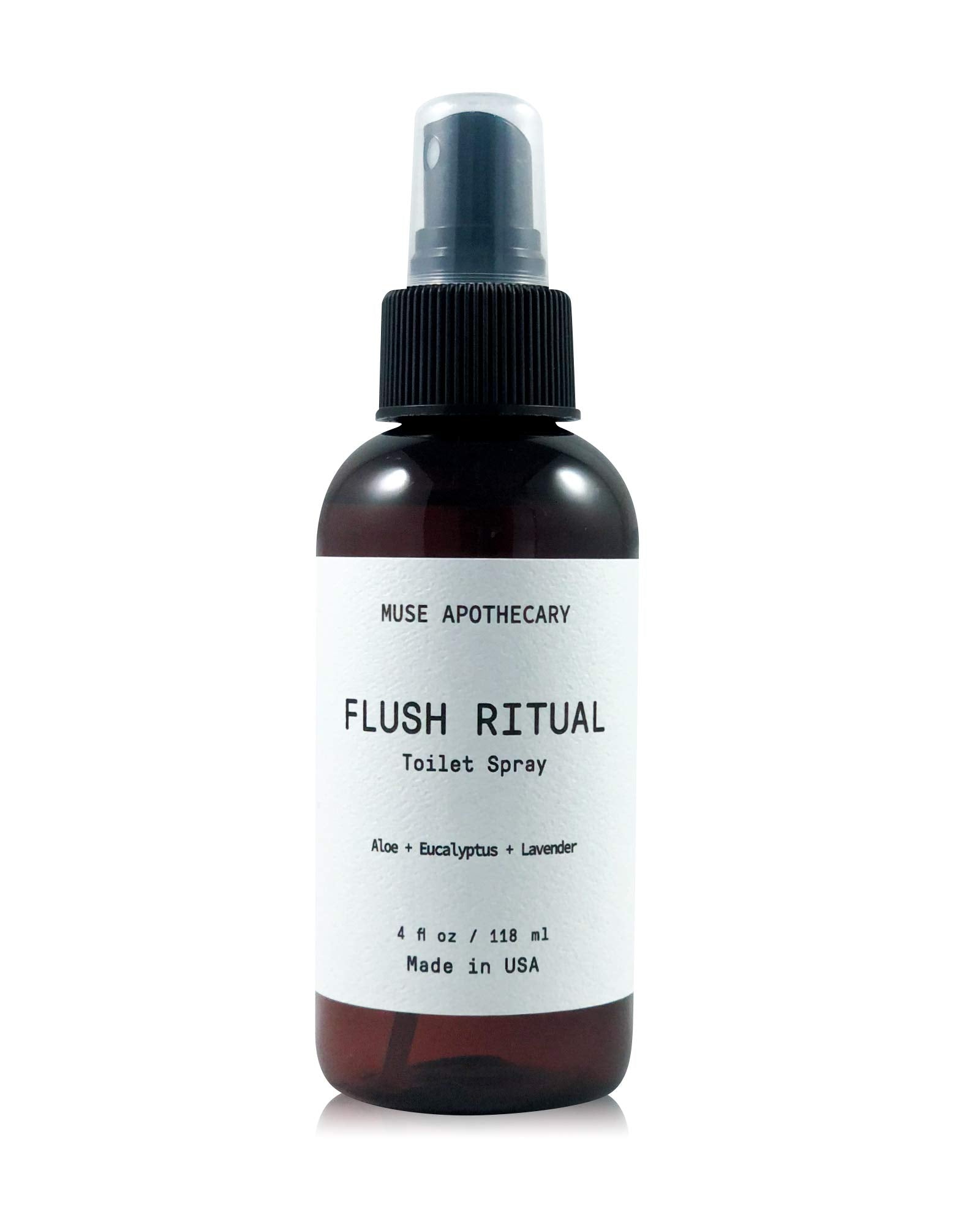Muse Bath Apothecary Flush Ritual - Aromatic  Refreshing Toilet Spray, Use Before You Go, 4 Oz, Infused With Natural Essential O