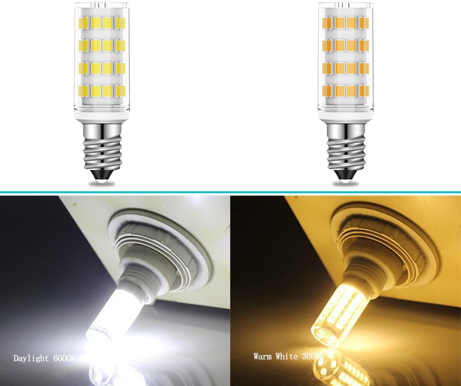 Suiyueshentou E14 LED Bulb 4W Equivalent Warm White 3000K Dimmable Ceramic - 2 Pack