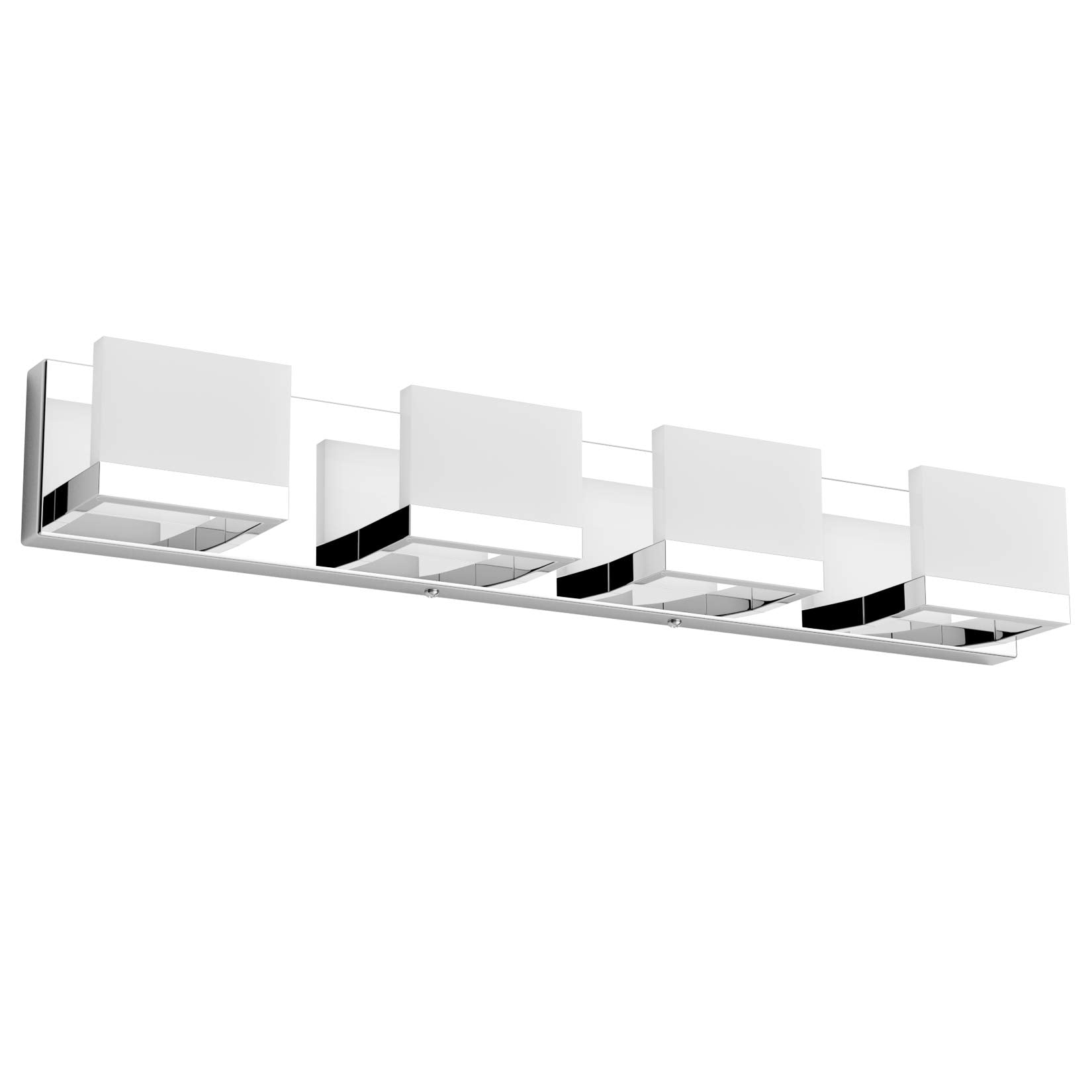 Tipace 4 Lights Led Modern Vanity Light Chrome Bathroom Lighting Fixture Up And Down Bathroom Wall Light Over Mirror(White Light
