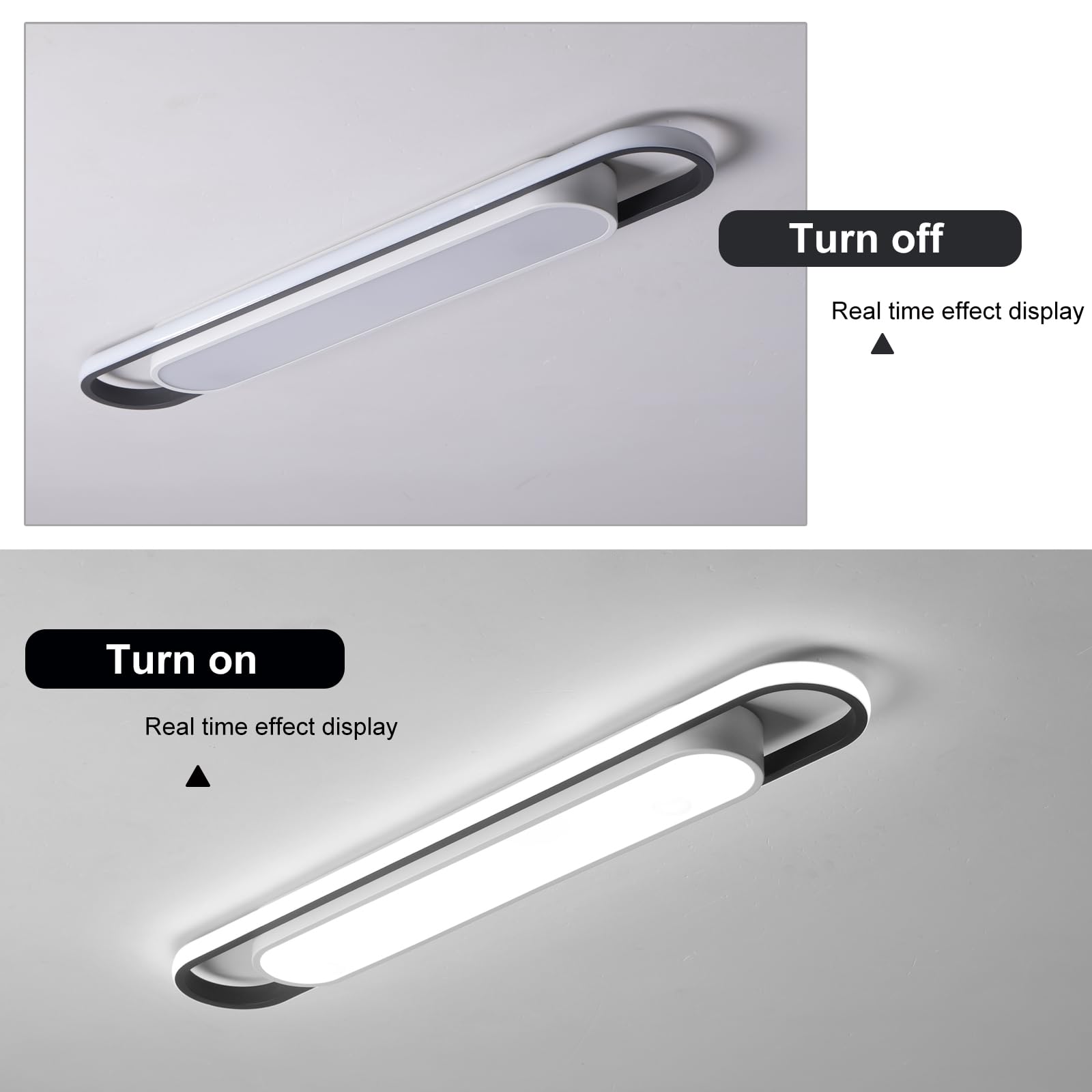 Naroume Modern Led Ceiling Lights,6500K Flush Mount Ceiling Lamp,50W Metal Smart Ceiling Chandelier Lighting Fixture For Kitchen