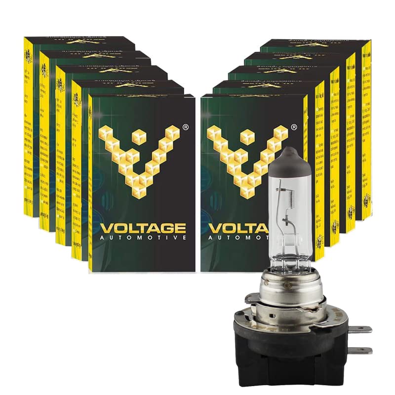 Voltage Automotive H11B Standard Bulb (10 Pack) - OEM Replacement Halogen High Beam Low Beam Fog Lights Driving Lights