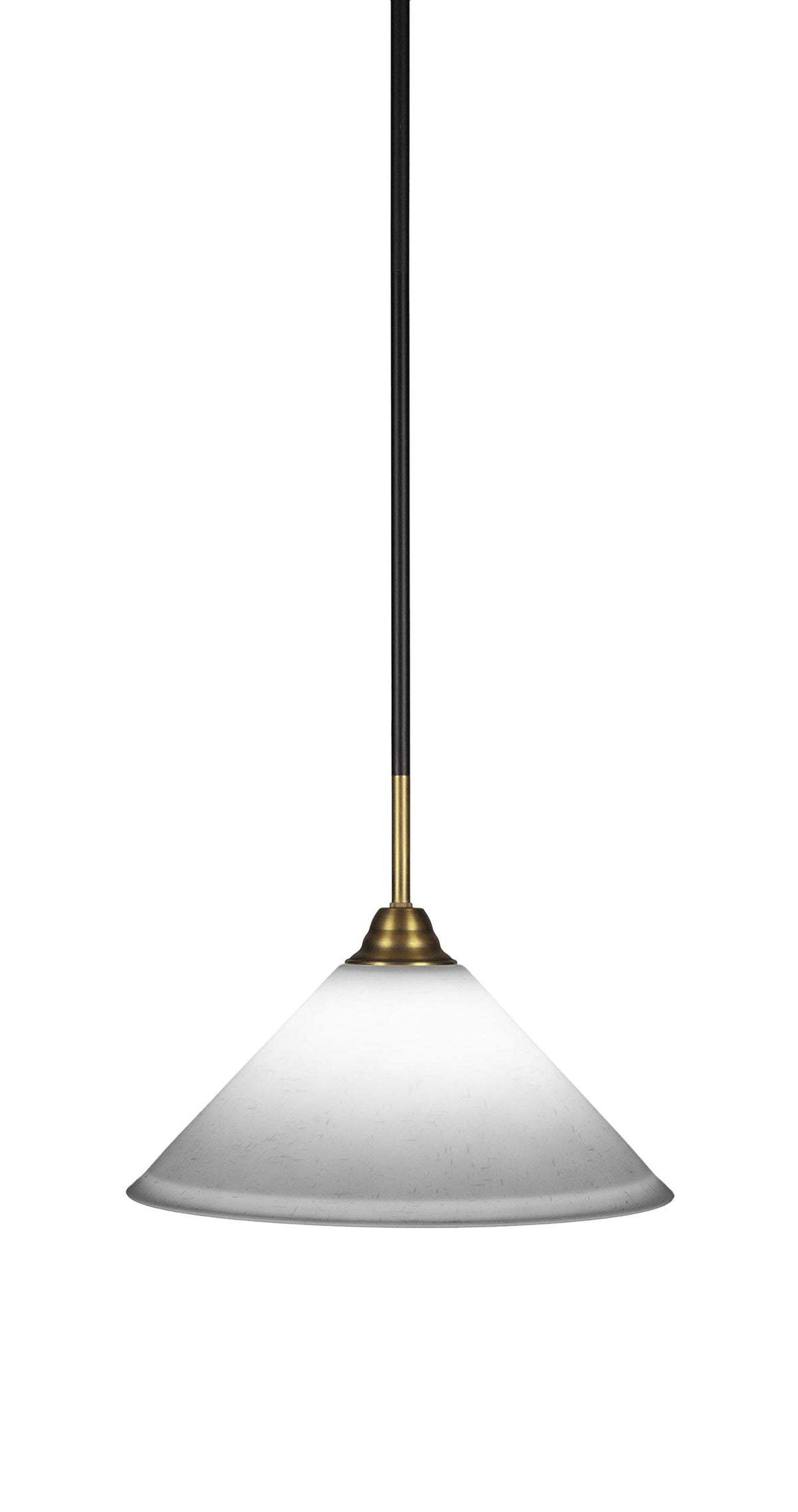 Toltec Lighting Paramount 1 Light Mini Pendant in Matte Black & Brass (3401-MBBR-316)