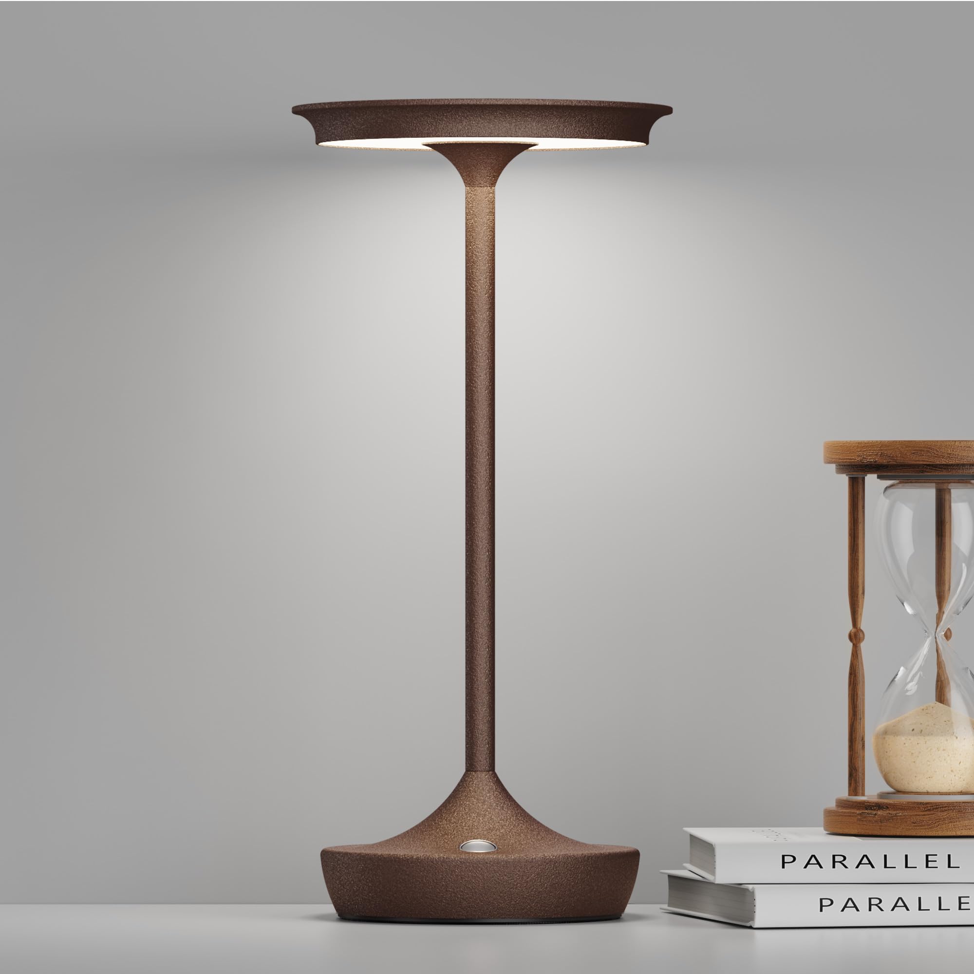 Shangcai Led Rechargeable Cordless Table Lamps, Portable Outdoor Battery Operated Table Light 3 Color Stepless Dimming Table Lam