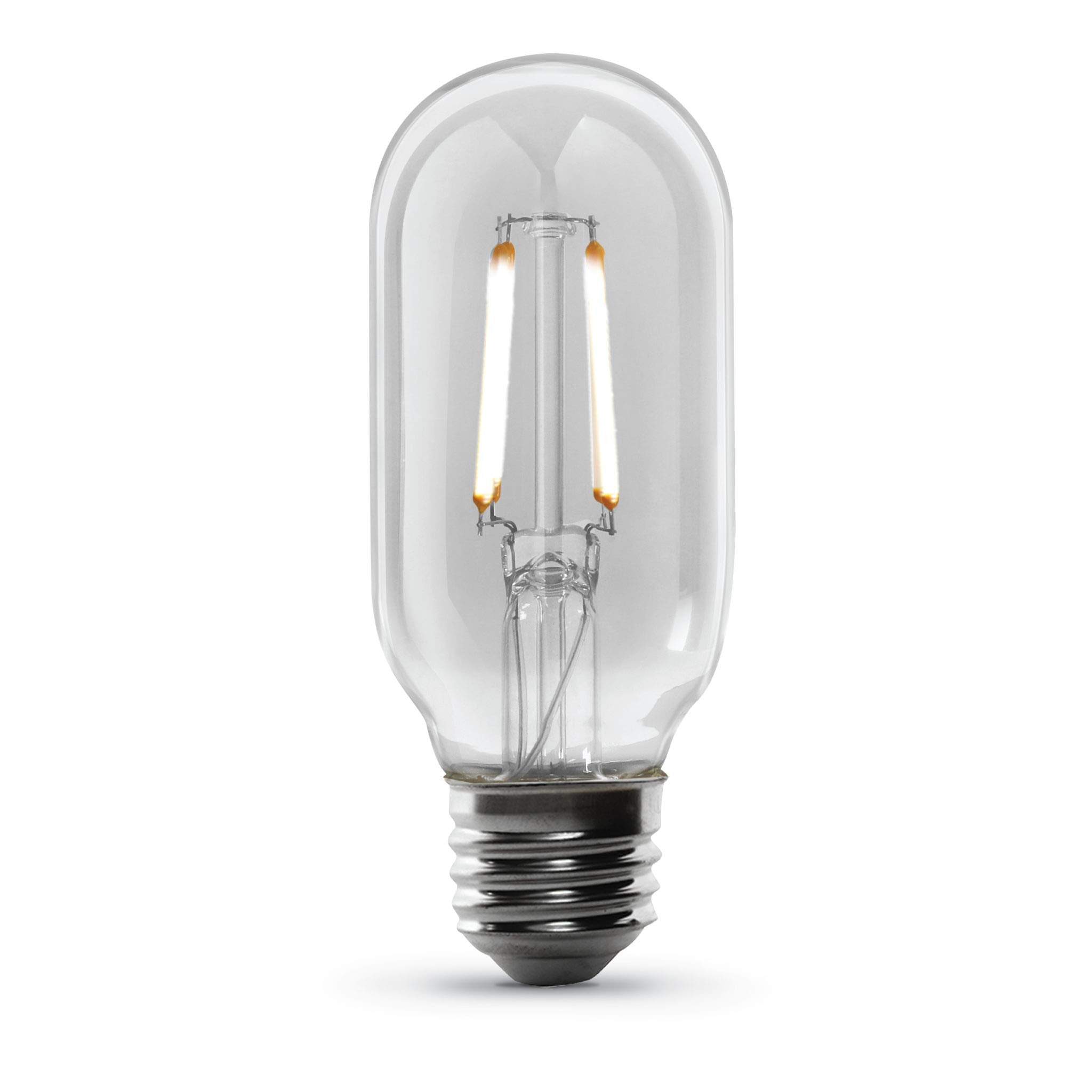 Feit Electric Vintage Exposed Filament Clear Glass Led T14 With A Medium E26 Base Light Bulb - 40W Equivalent - 10 Year Life - 3