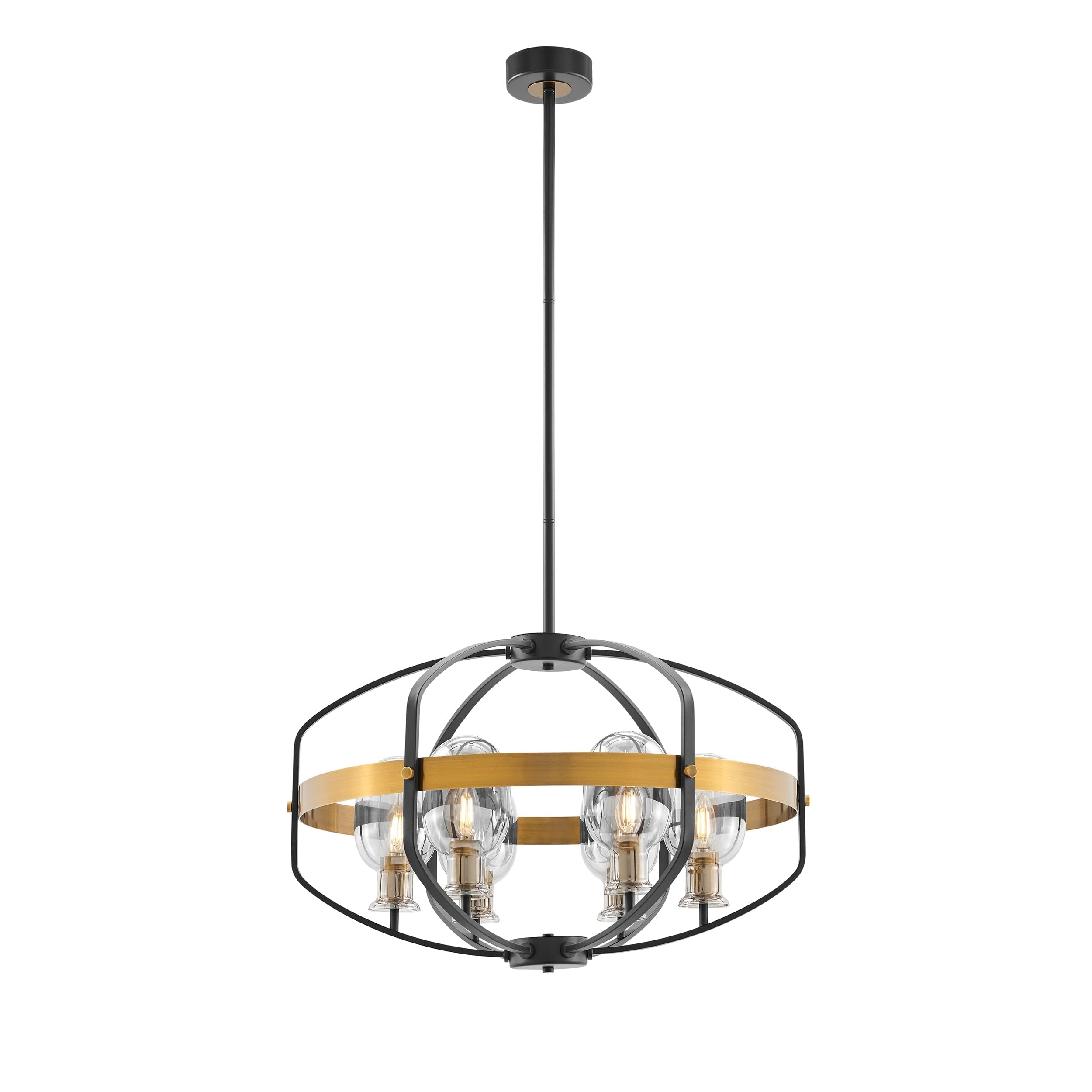 Finesse Decor Opia Vintage Chandelier 8 Light Metal Gold & Black Model CH-32401