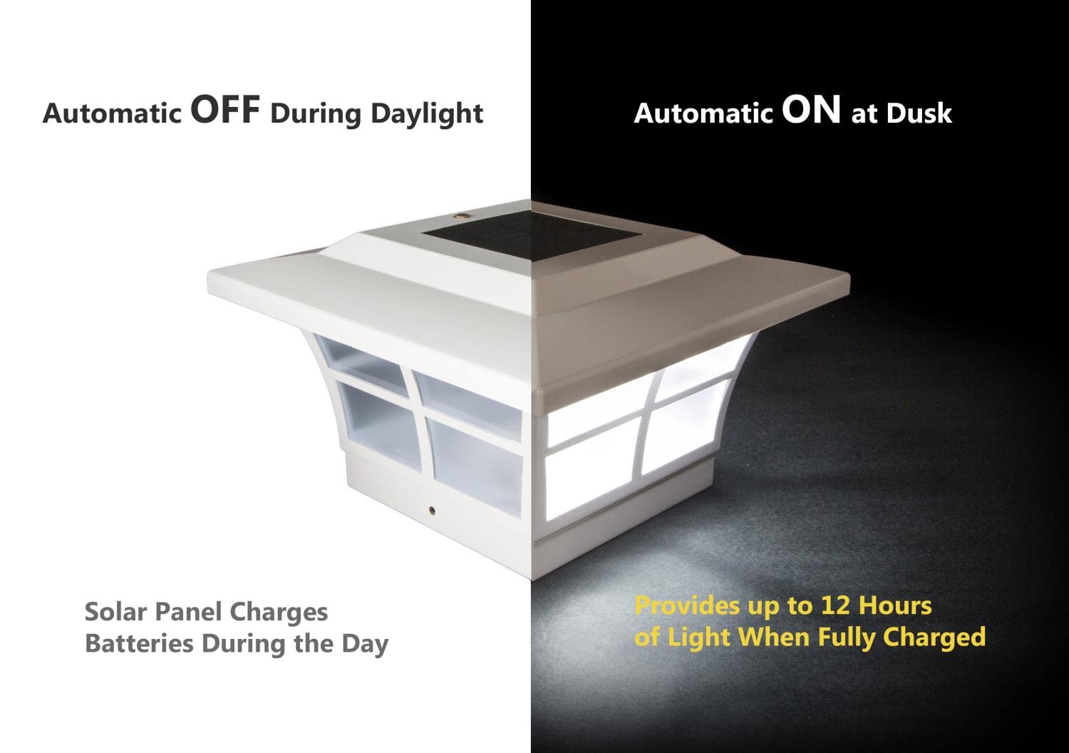 Classy Caps Pvc Prestige Solar Post Cap For 5 X 5 Posts, White