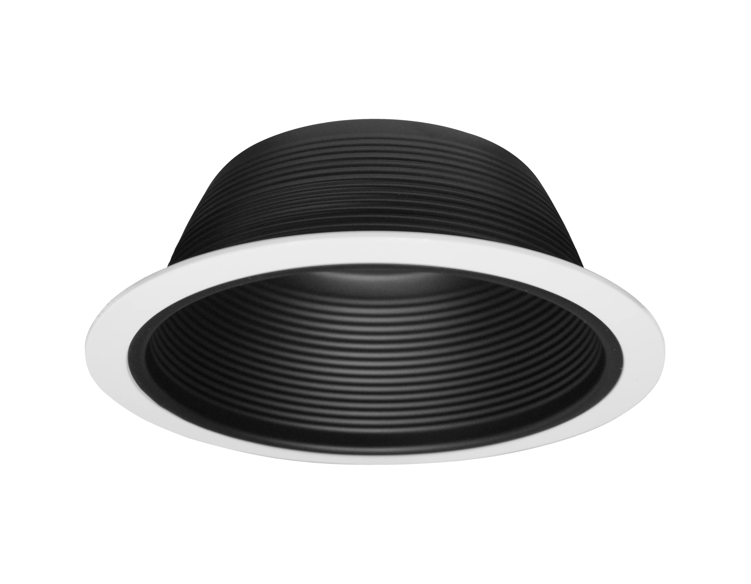 Nicor 17504 Recessed, Black, White Trim, 6 Inches