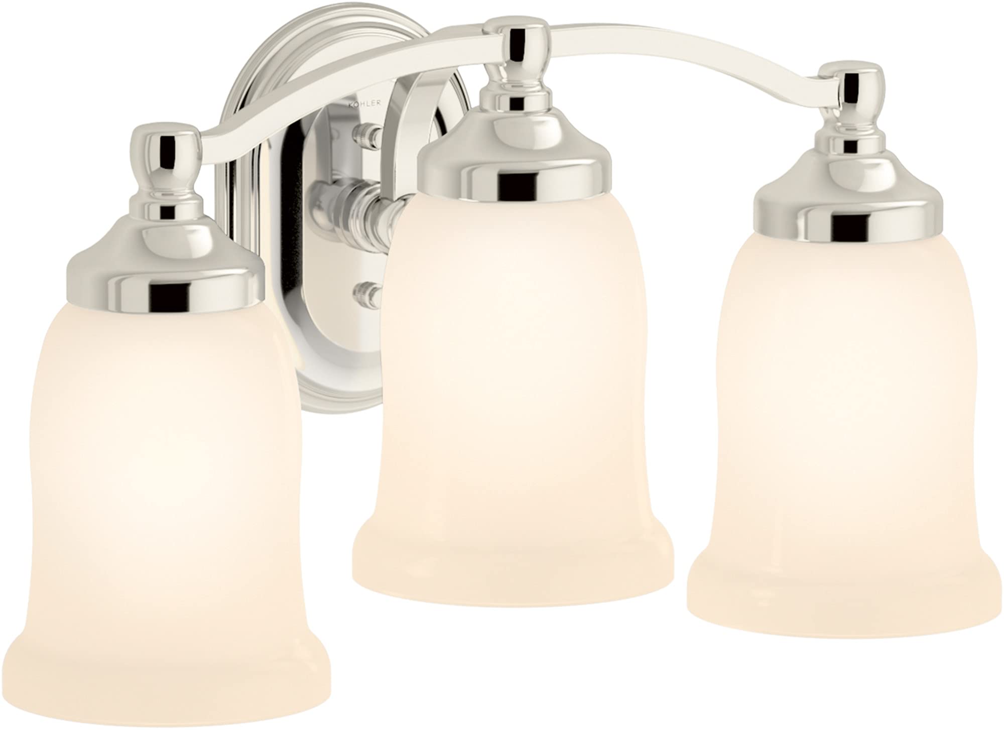 KOHLER BANCROFT Triple Sconce 3 Light Polished Nickel Metal 11423-SNL