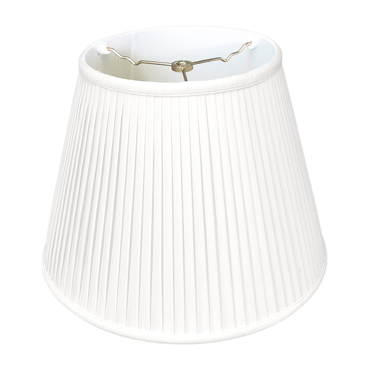 Royal Designs, Inc. Deep Empire Side Pleated Basic Lamp Shade, BS-729-12WH, 7.5 x 12 x 9.5 (Spider), White