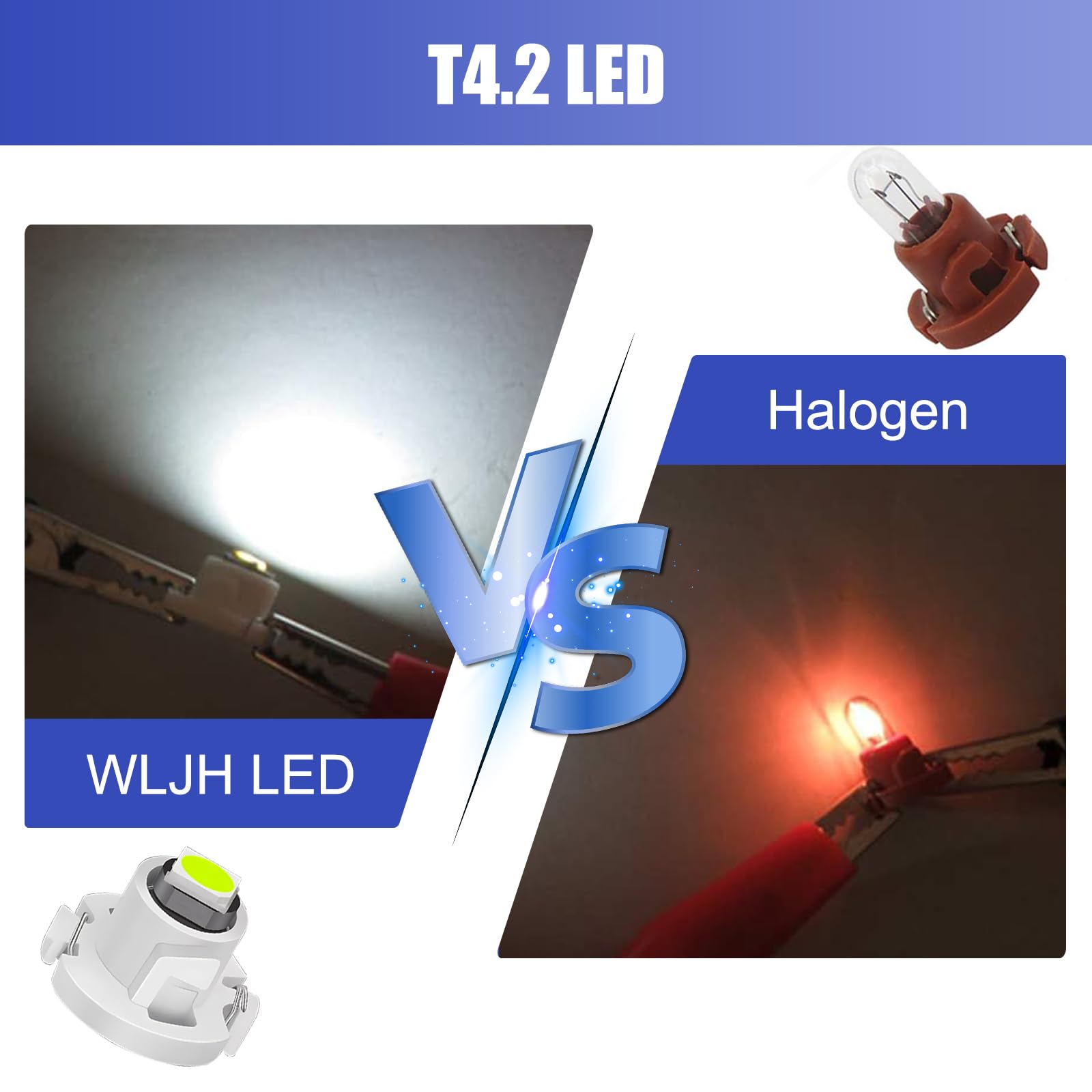 awlbed Car T4.2 LED Desk Lamp, 12V IP65 Waterproof, 10 PCS, Ice Blue, Model AWLYBD3001BE-10PCS