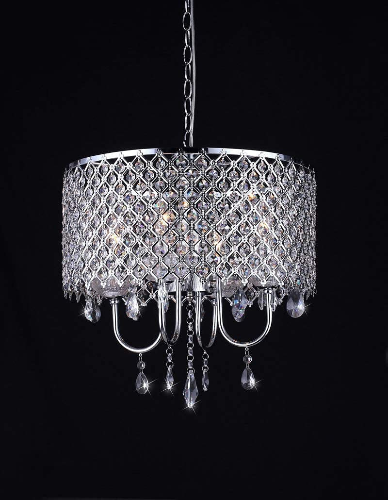 Warehouse of Tiffany Crystal Chandelier RL5633, Silver, 17inL x 10inW x 9inH