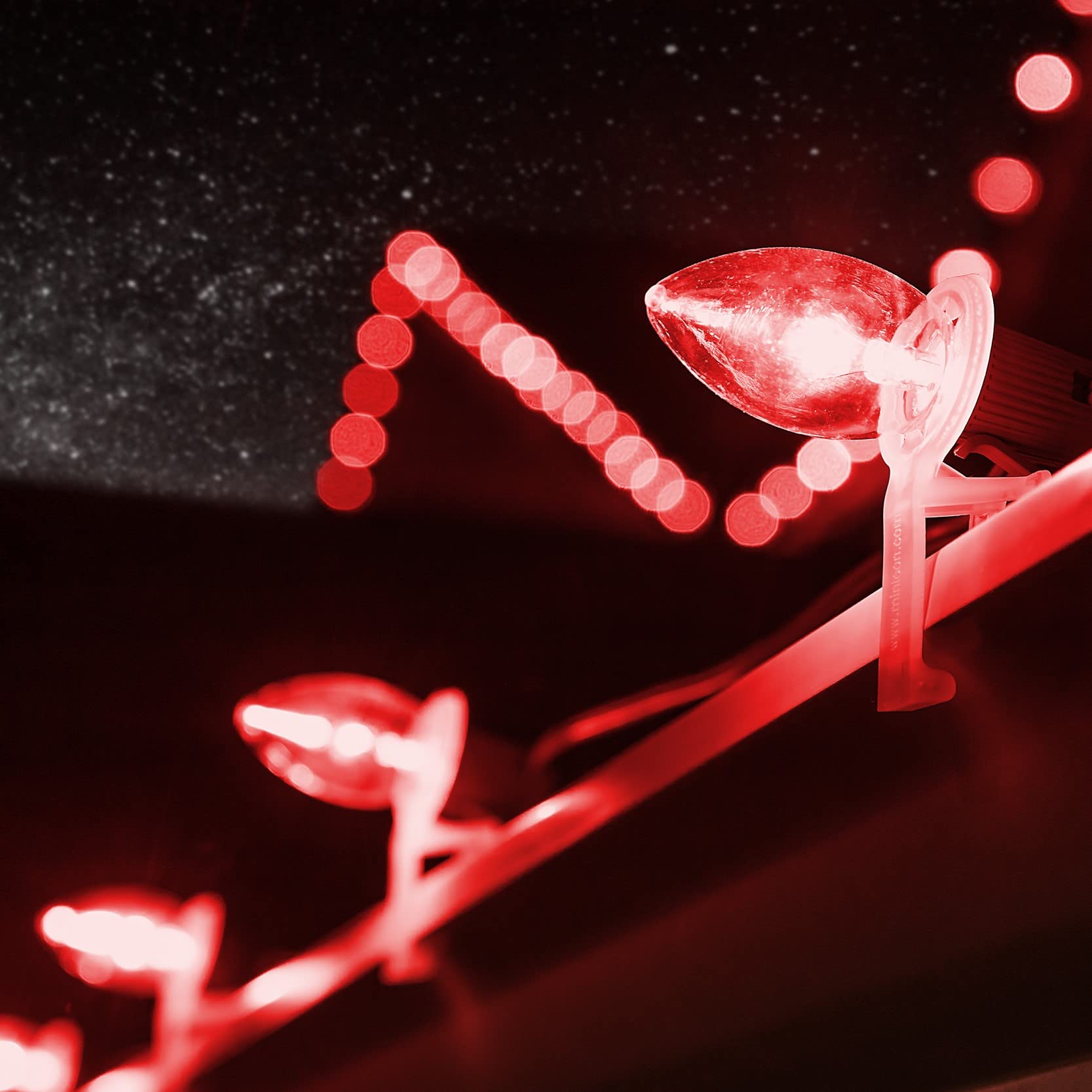 Holiday Lighting Outlet Set Of 500 C9 Led Christmas Lights | Red Filament Bulbs For Indoor & Outdoor Use | Traditional Holiday L