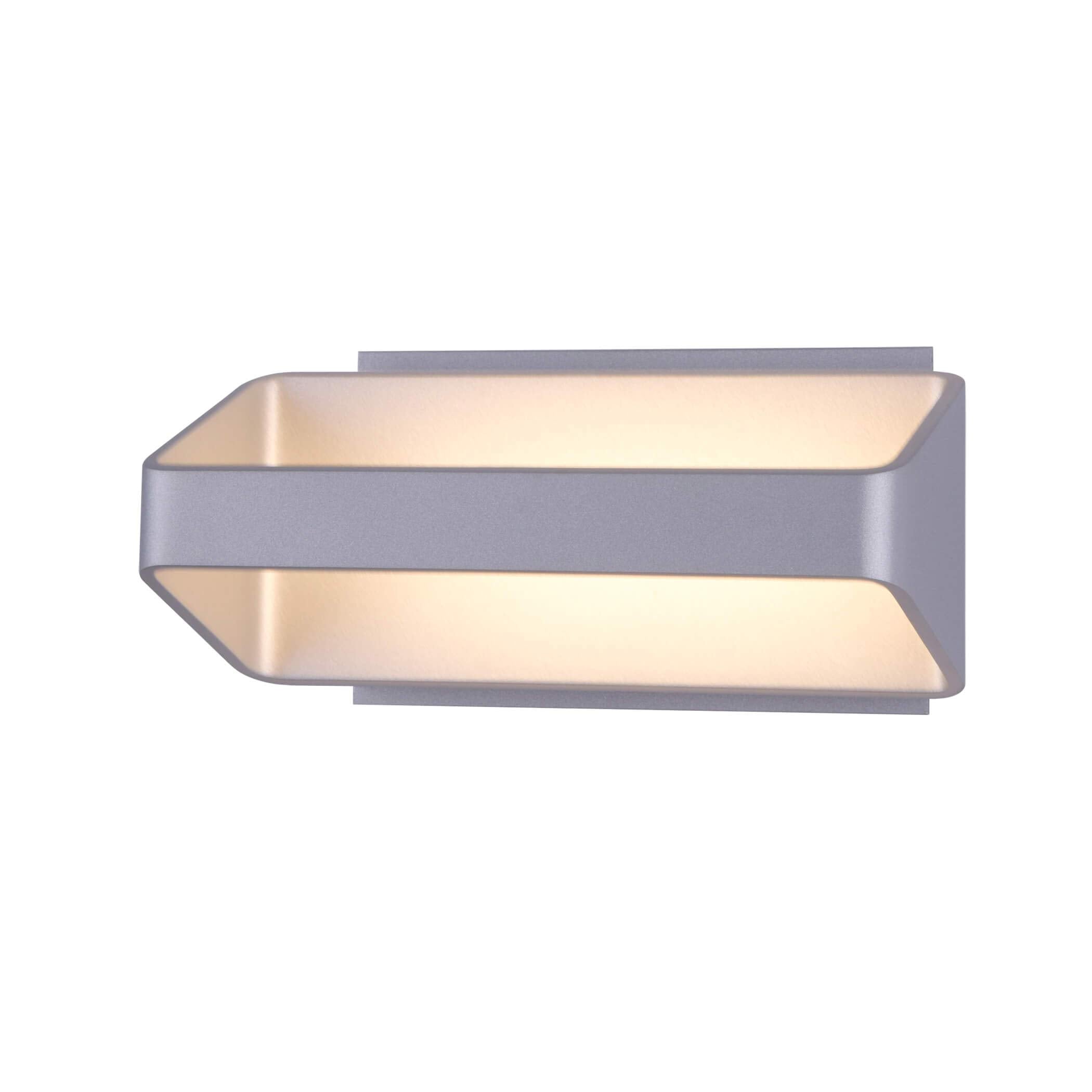 VONN Wall Sconce Lighting Fixture, Integrated LED, Aluminum, 9.75inL x 5.50inD x 4.75inH, Silver, Model VMW15810AL