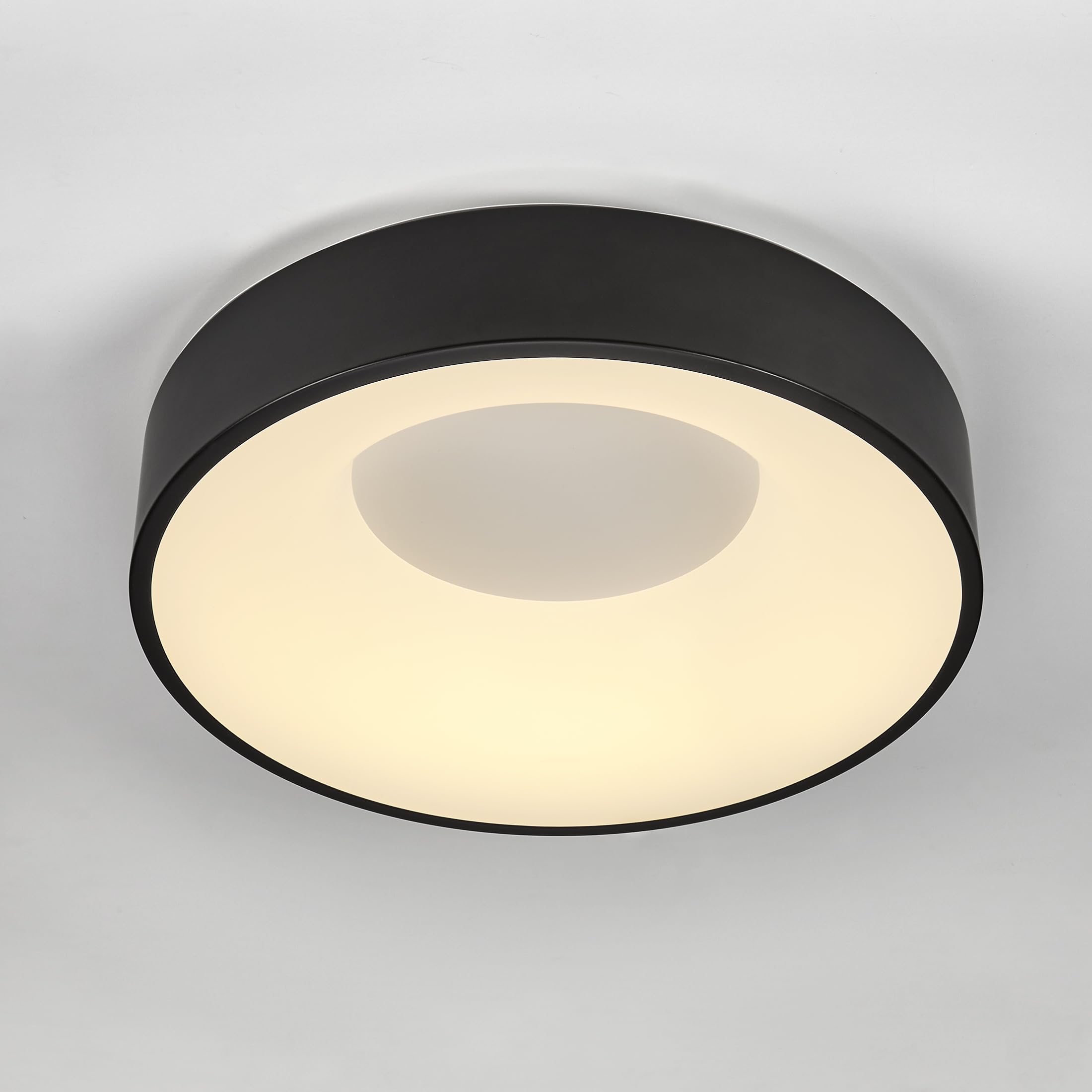 Maxxima 15 In. Led Flush Mount Ceiling Light, 1400 Lumens, 5 Cct 2700K/3000K/3500K/4000K/5000K, Round Color Selectable Modern Bl