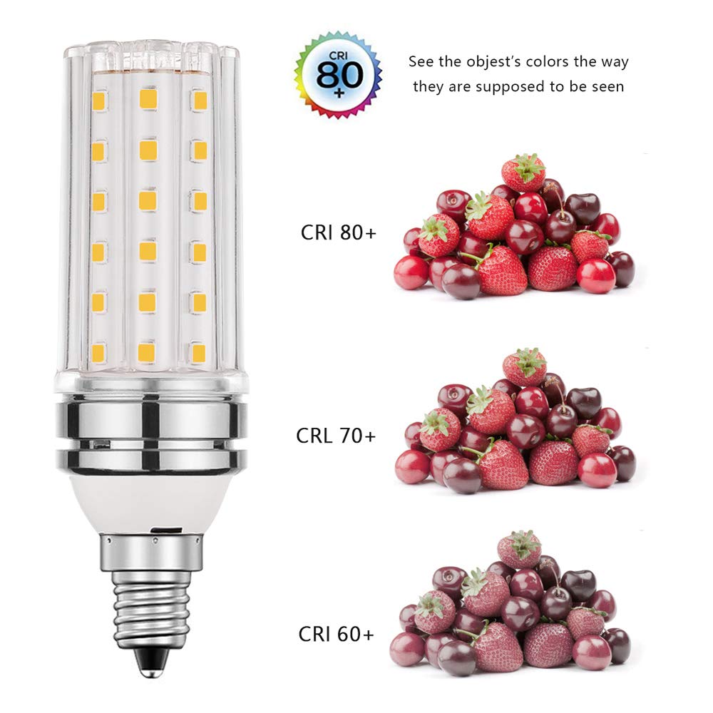 Bogao E12 Led Bulb, 12W Warm White 3000K Led Bulbs, 80 Watt Light Bulbs Equivalent, E12 Screw Base,900 Lumens Led Lights (4 Pack