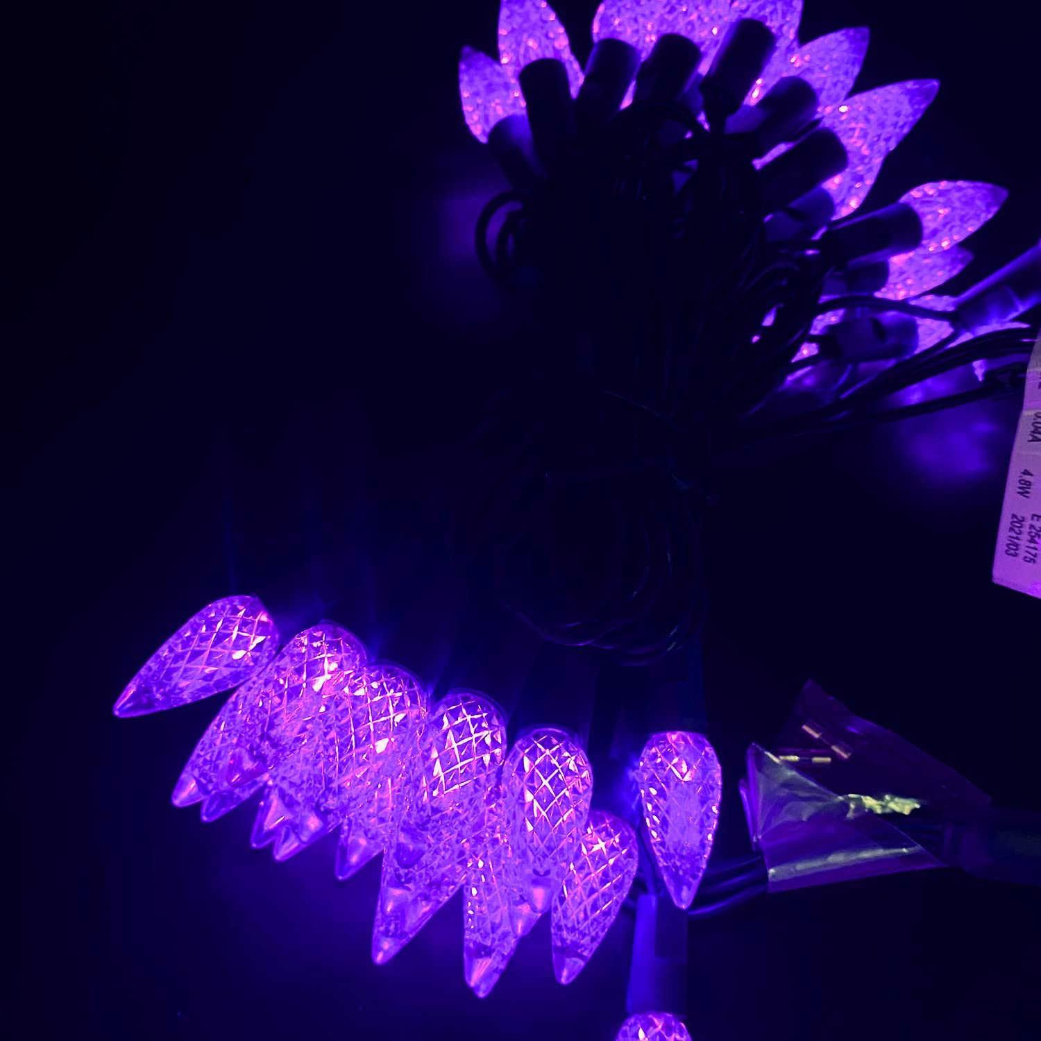 Yongzhenlite Ul Listed 50 Count C6 Led Christmas Lights,C6 Strawberry Lights Bulbs,Outdoor Led String Lights For Garden Patio Ha