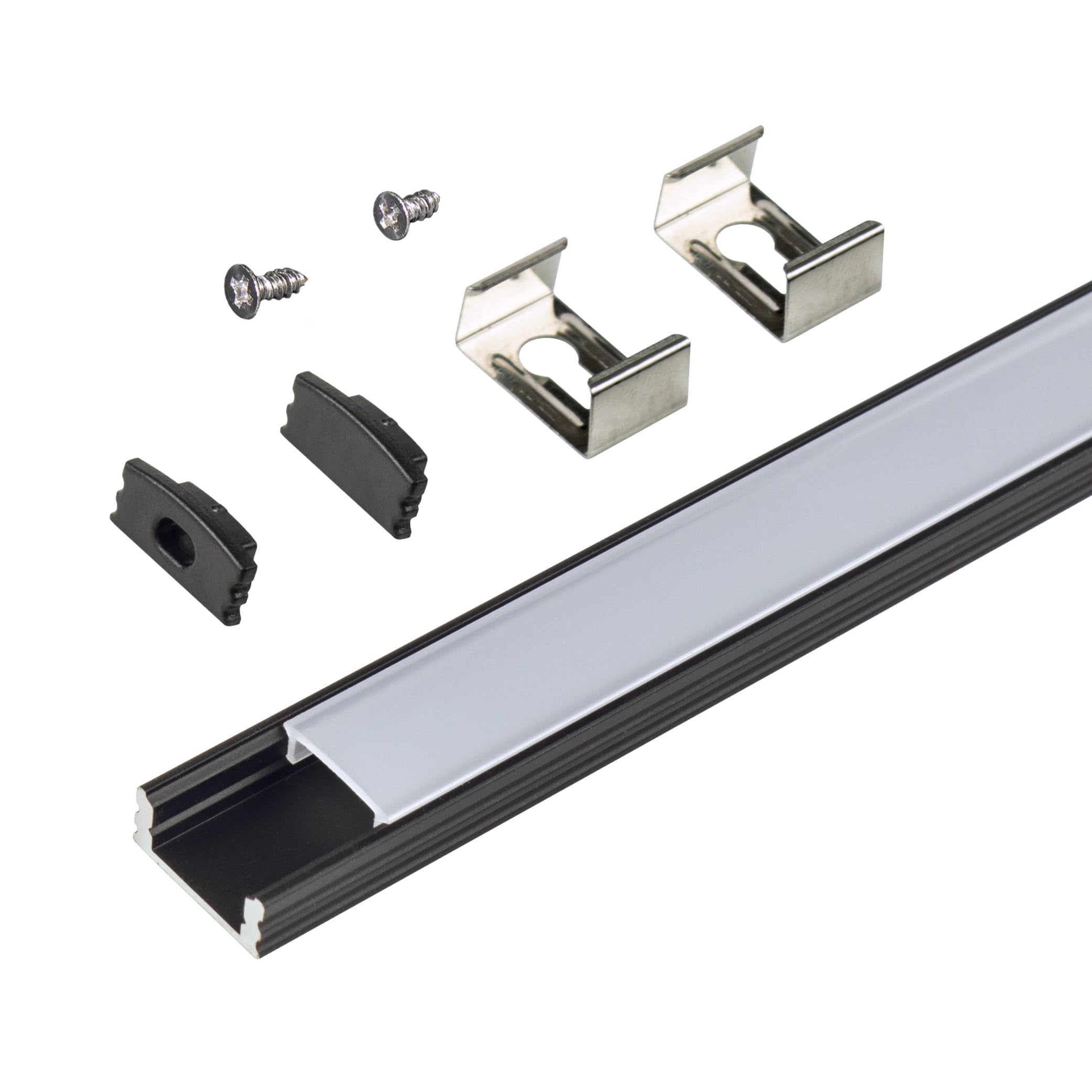 Armacost Lighting LED Tape Light Mounting Channel 5-Pack, Aluminum, Black, Model 960056