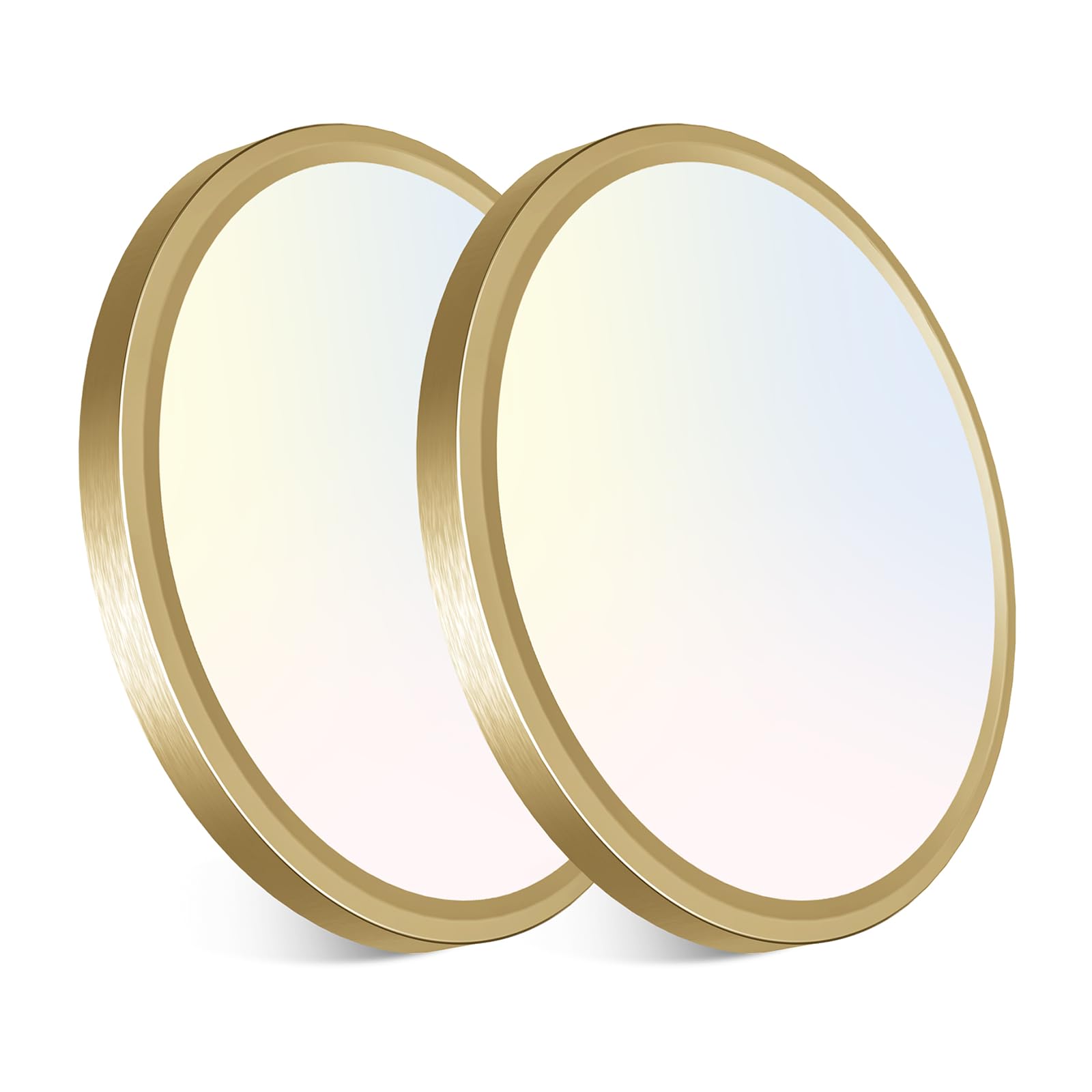 libtit 7 Inch Golden Flush Mount Ceiling Light, 15W Aureate Ceiling Light Fixture, 3000K/4000K/6500K Color Selectable, Gilded Ro